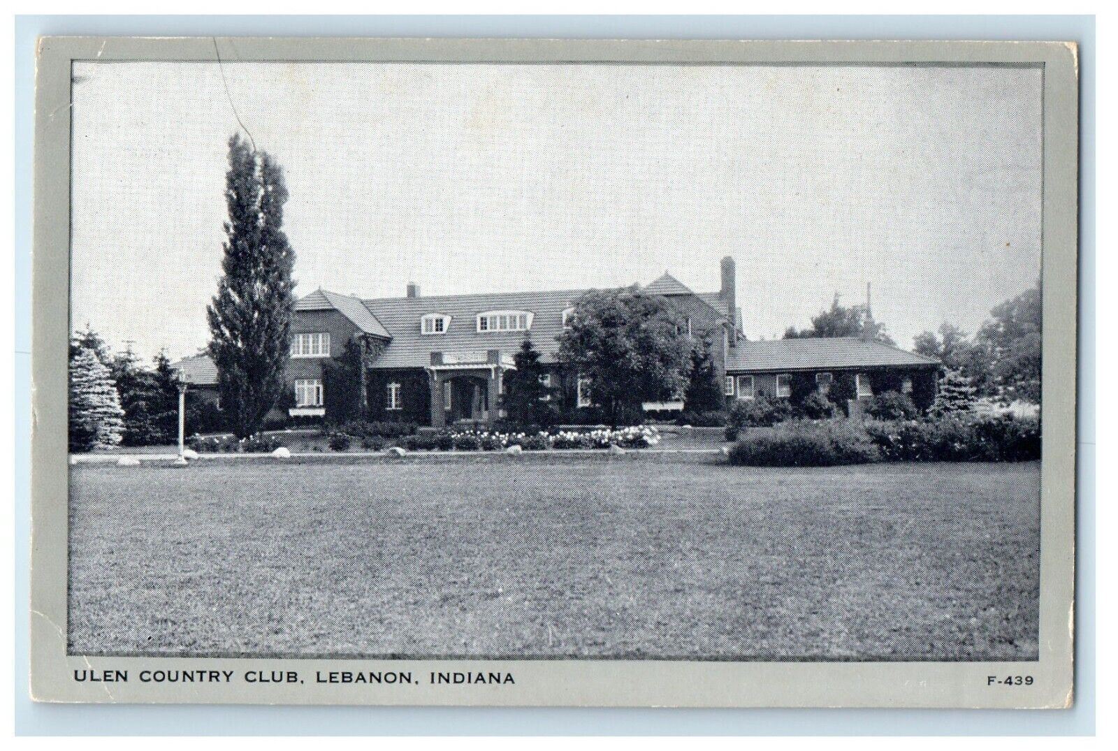 c1930's Ulen County Club Building Lebanon Indiana IN Unposted Antique Postcard