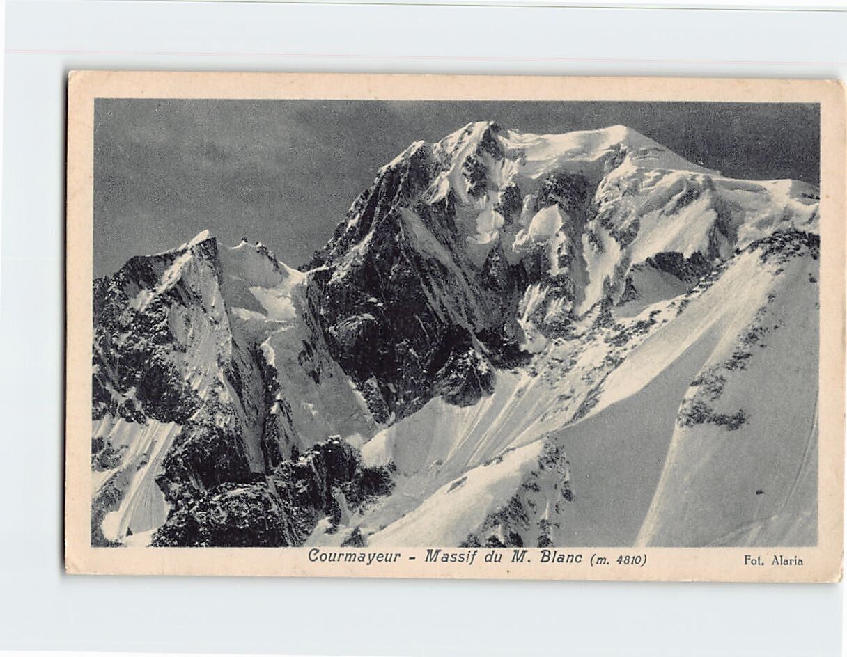 Postcard Mont Blanc Massif Courmayeur Italy