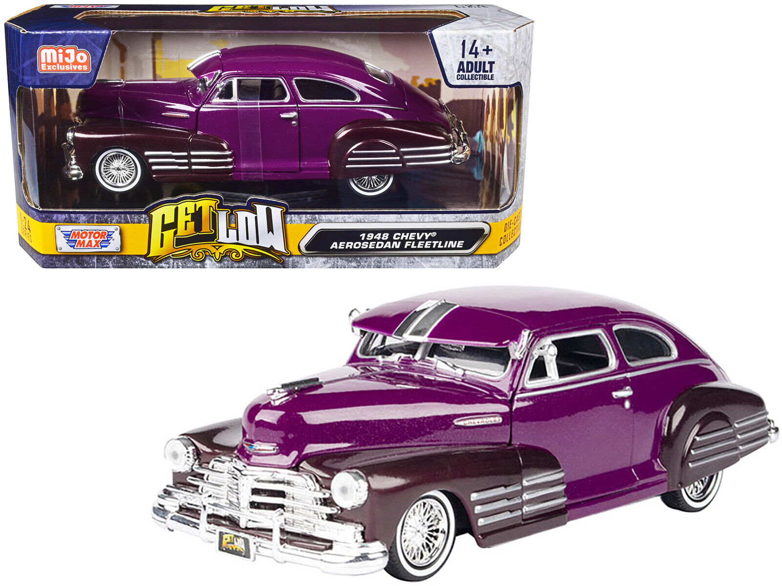 1948 Chevrolet Aerosedan Fleetside Lowrider Purple Metallic and Dark Purple