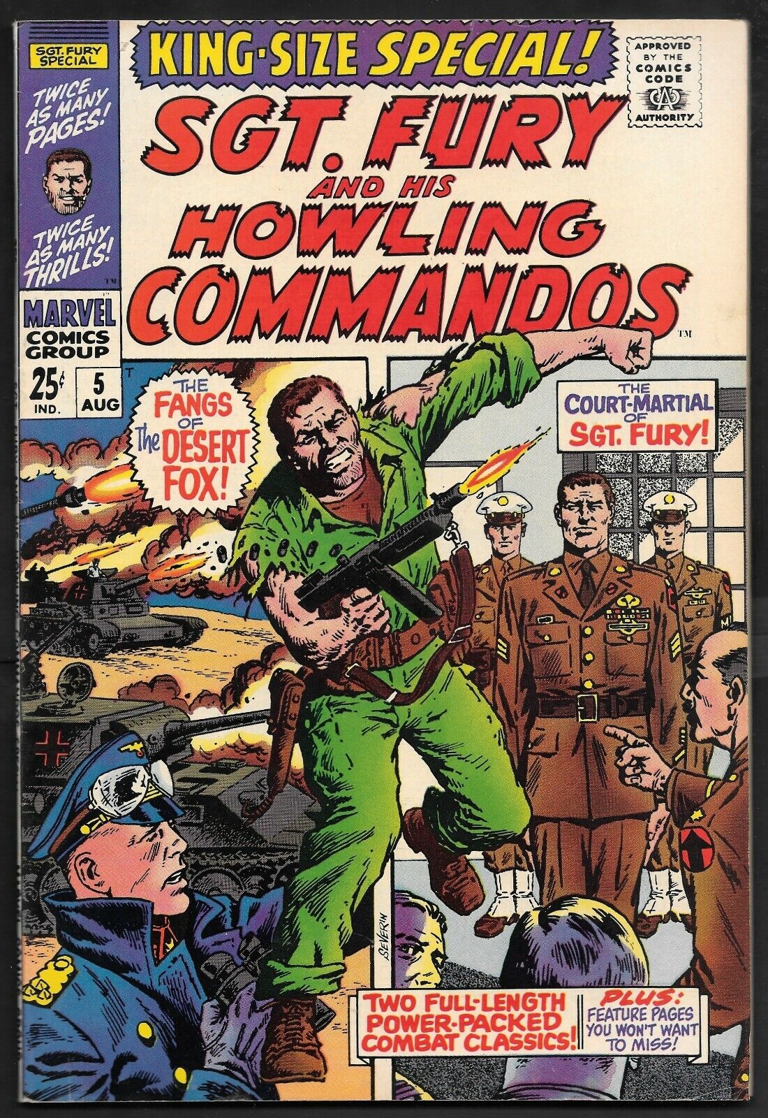 #5 Sgt. Fury and His Howling Commandos	1969 FN/VF Raw Comic