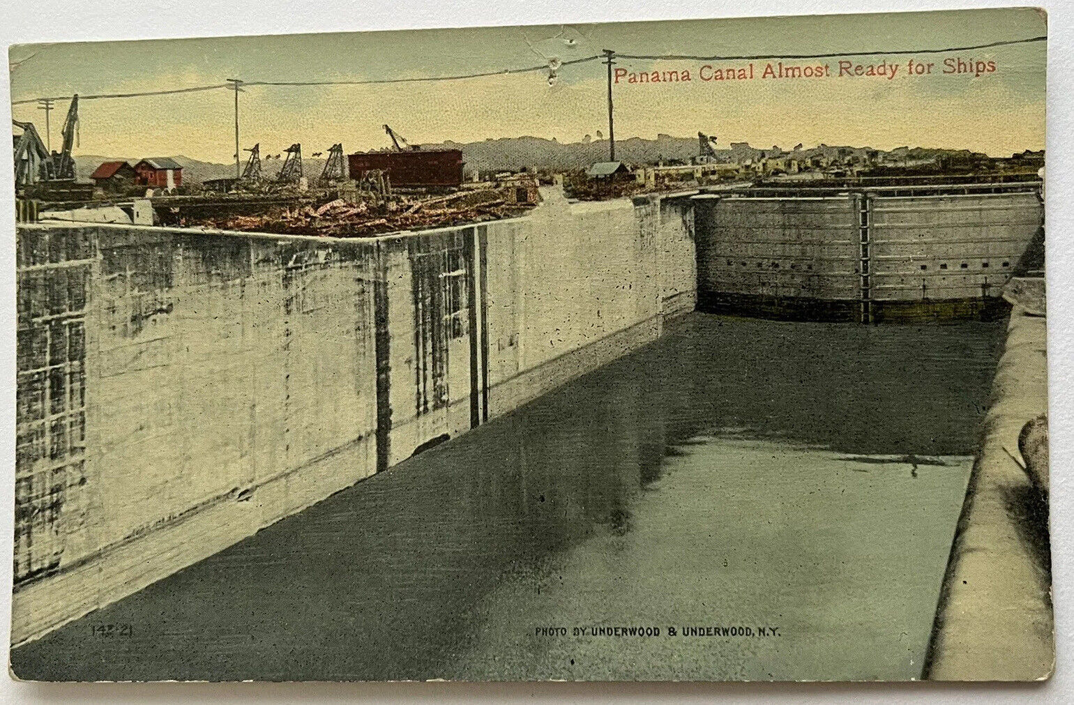 Panama Canal Construction Antique Postcard c1910