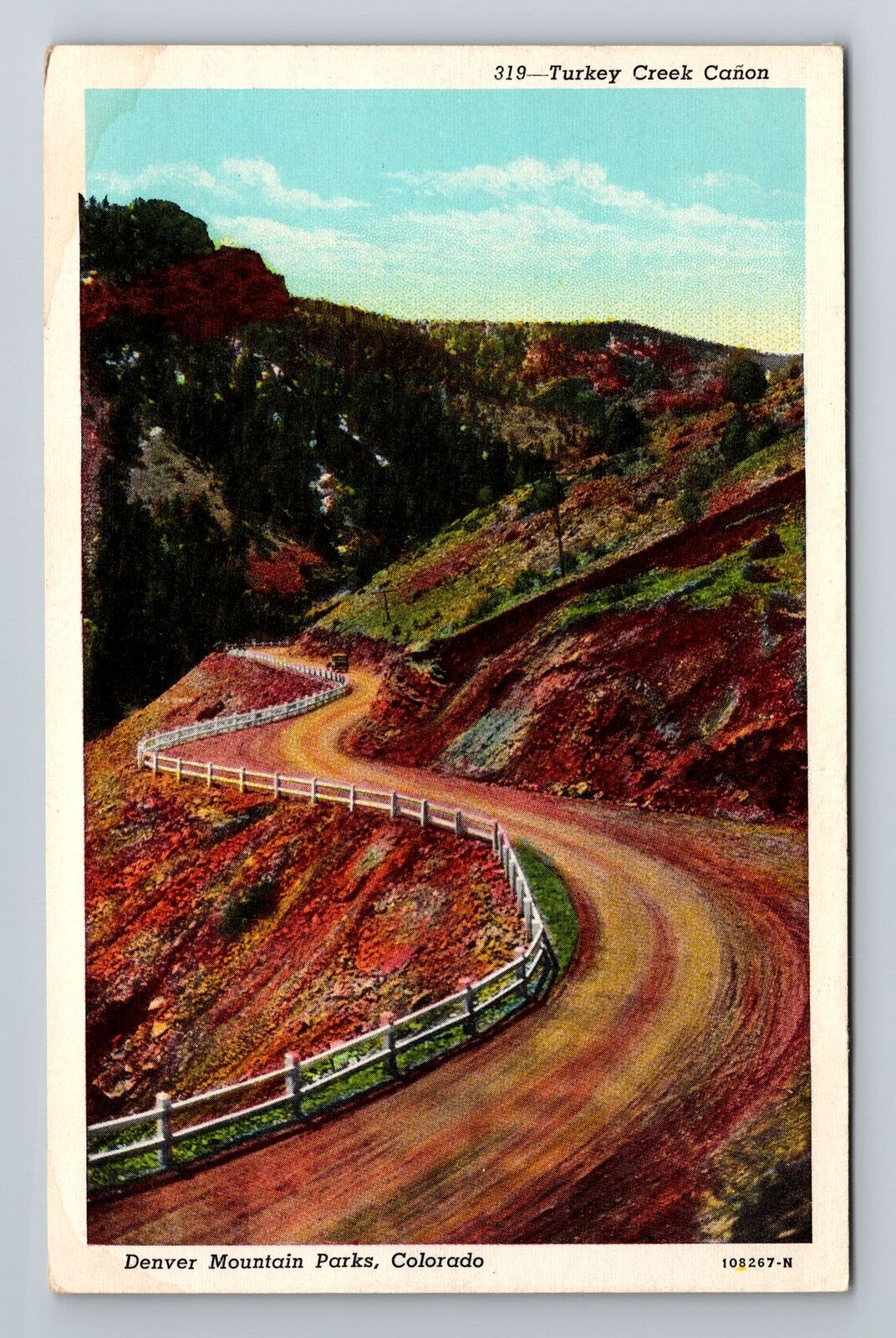 Denver CO-Colorado, Turkey Creek Canon, Antique, Vintage Souvenir Postcard