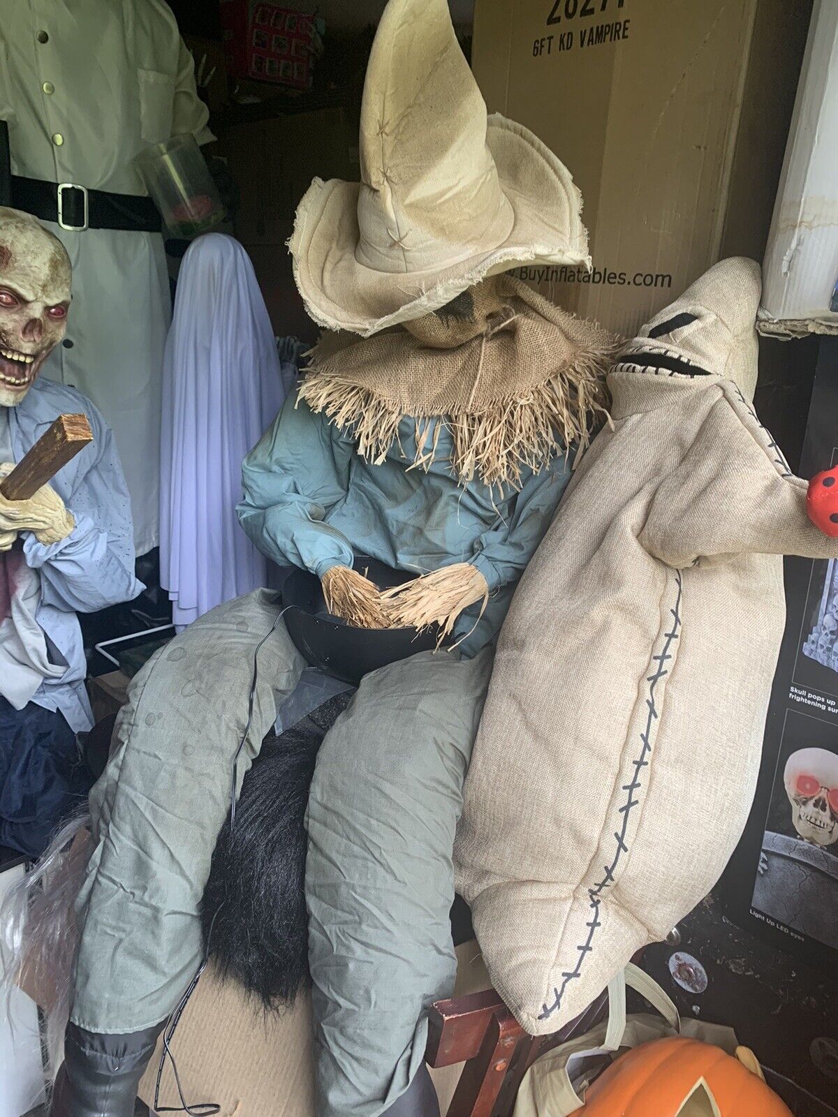 Spirit Halloween Sitting Scarecrow Very Rare