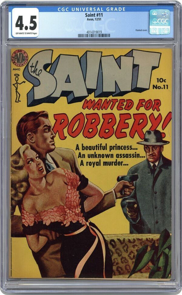 The Saint 11 CGC 4.5 OW/W Golden Age Precode 12/51 Sweet painted GGA cover