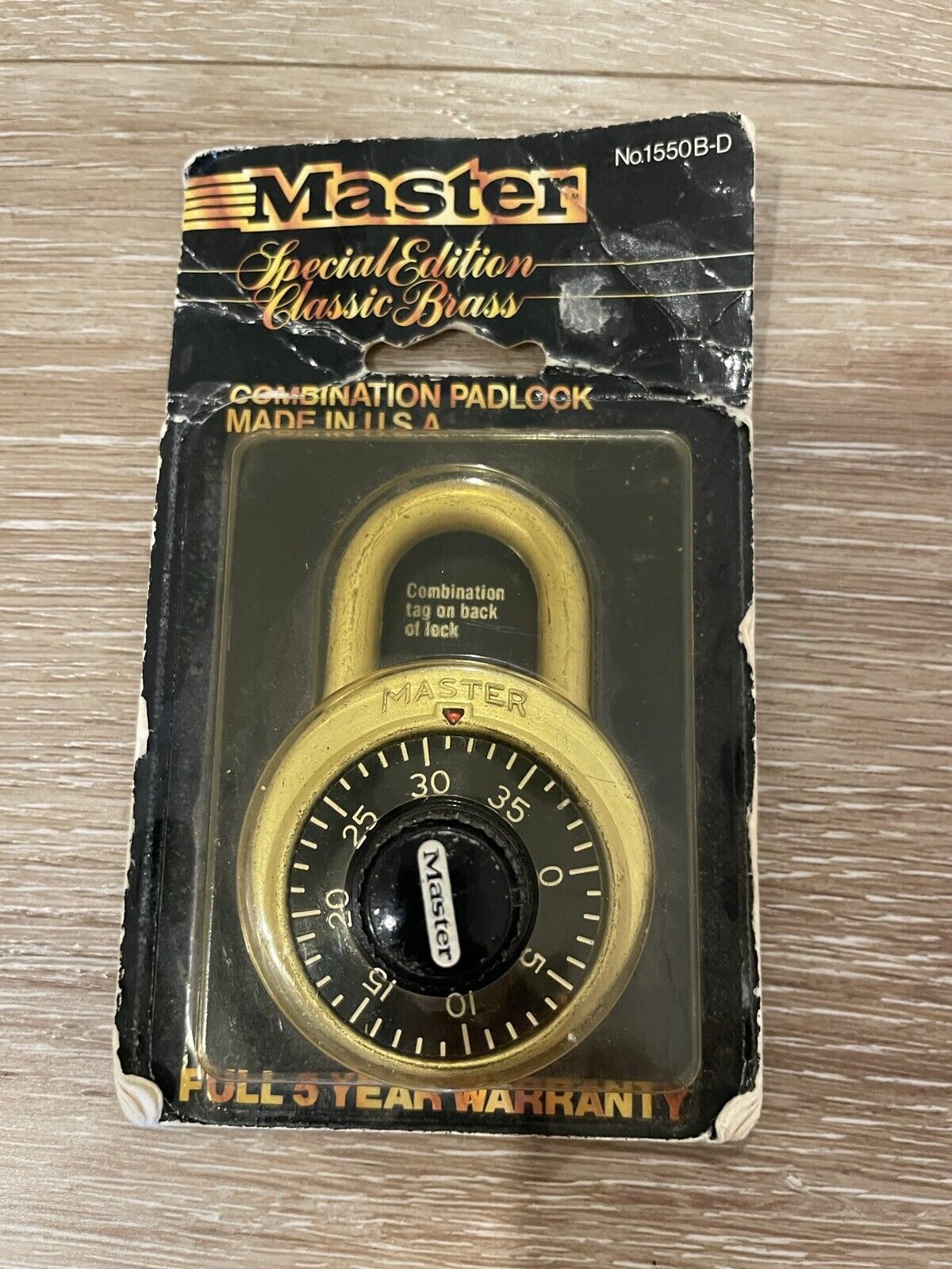 VTG MASTER LOCK Special Edition Classic Brass Combination Padlock - New -Rare