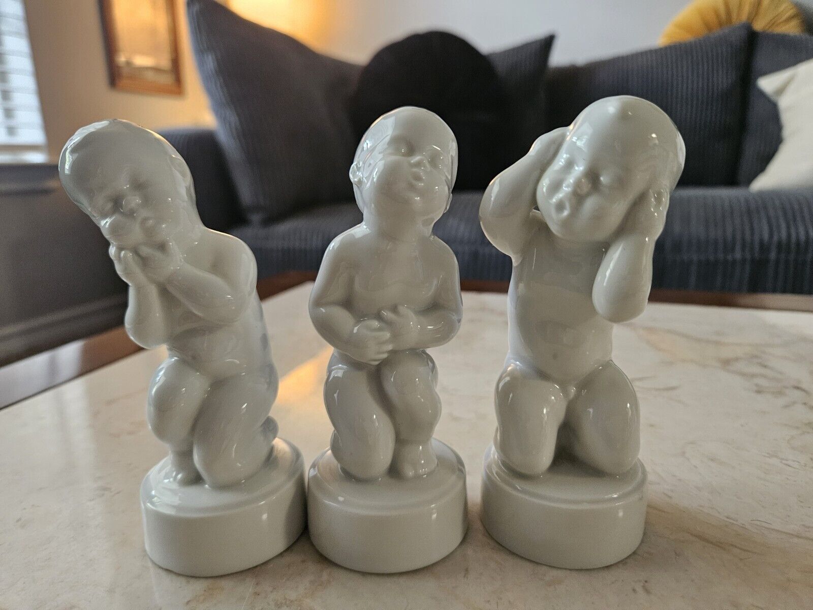Unique Bing & Grondahl - Royal Copenhagen Porcelain figurines Porsel Baby Boys