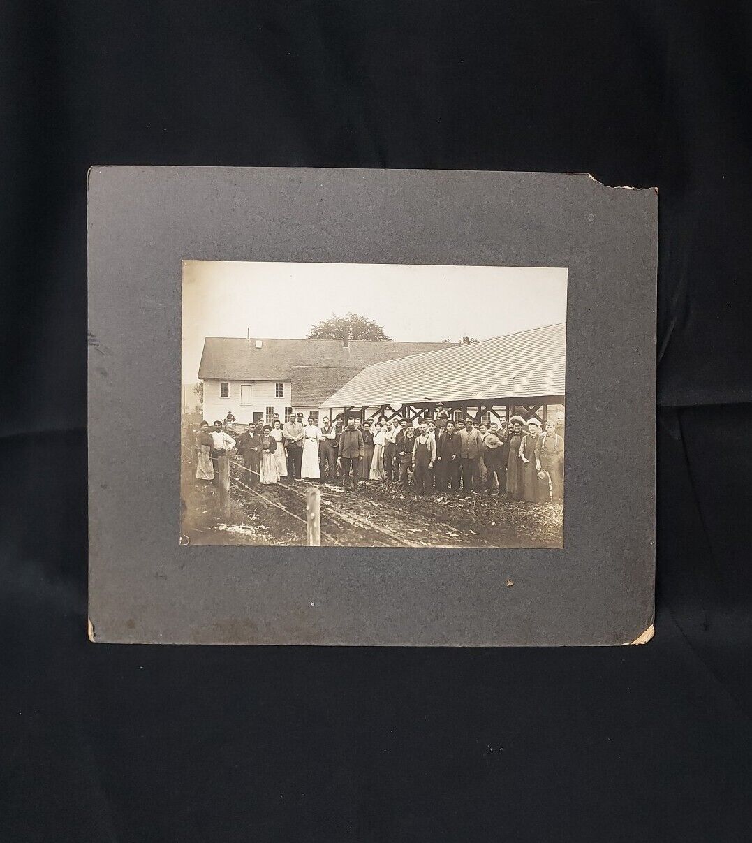 Old ca. 1900-1910 Photo Card OXFORD COUNTY FAIRGROUNDS Maine GROUP PICTURE 