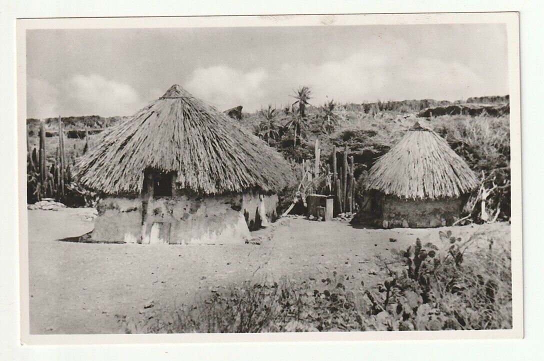 Unposted Vintage RPPC Native Village Curaçao, The Russian Peasant Shop