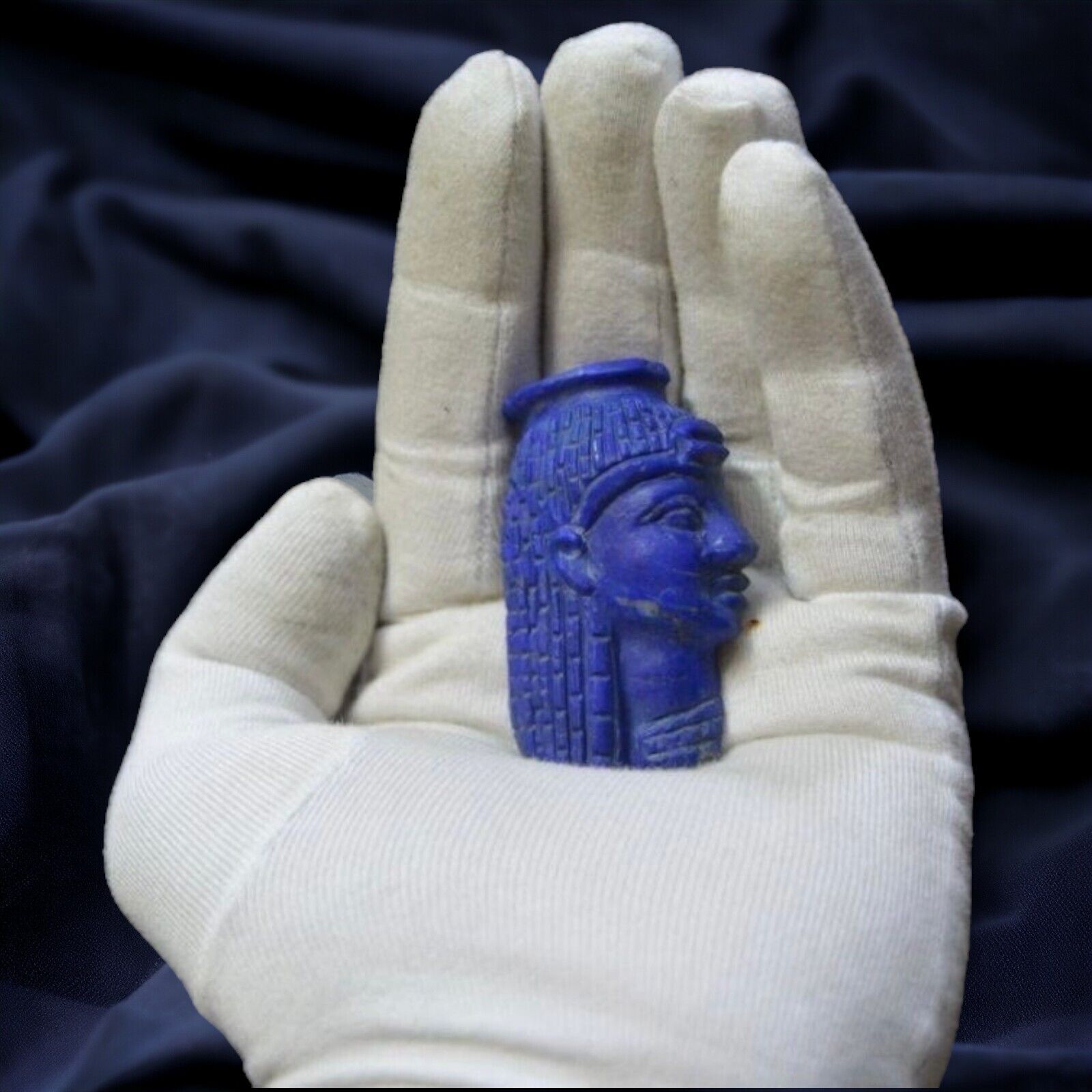 Exquisite Cleopatra Lapis Lazuli Amulet Pendant: Authentic Egyptian Style