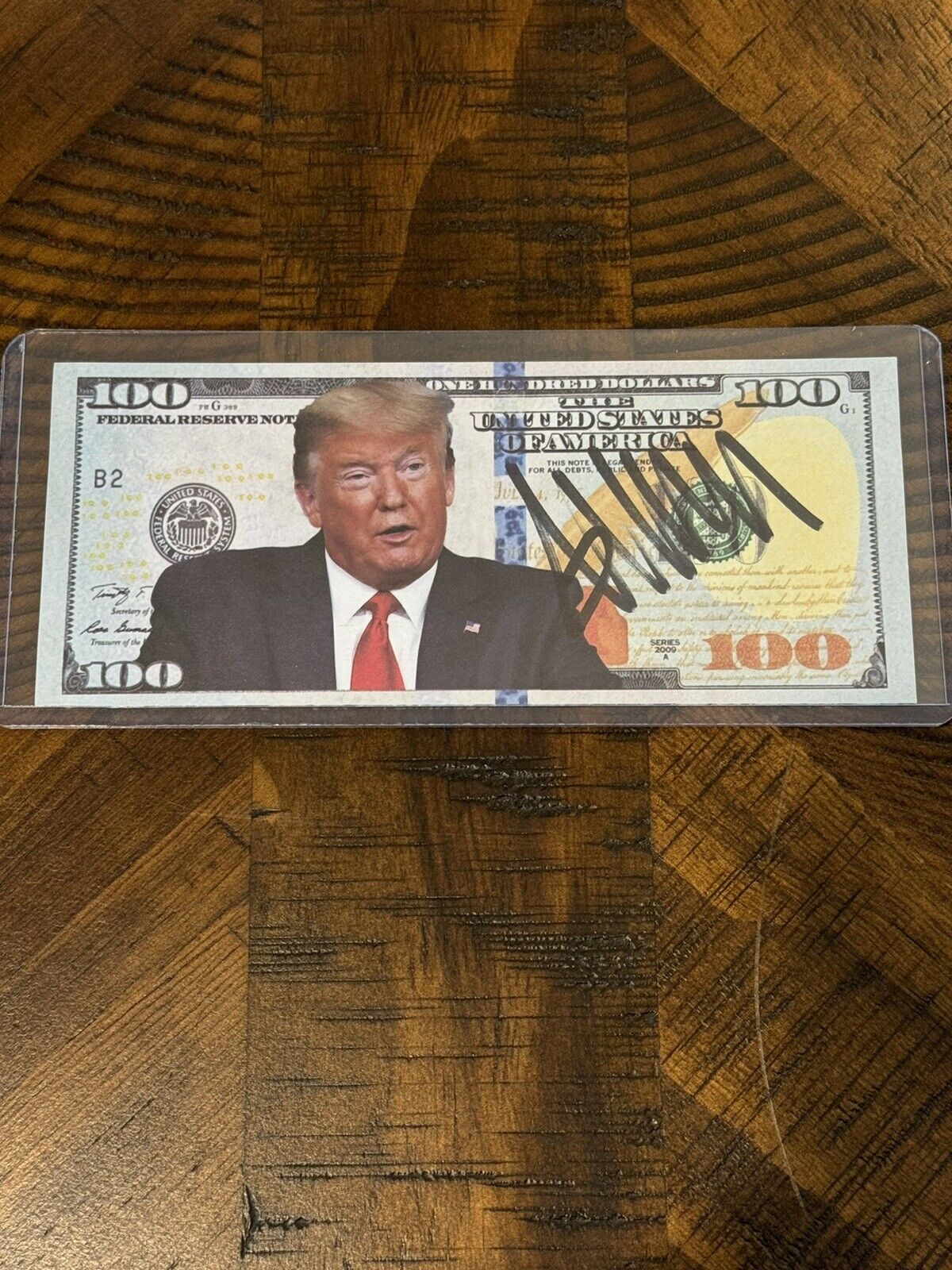 President Donald Trump Autographed  $100 Dollar TRUMP Bill W/ COA MAGA