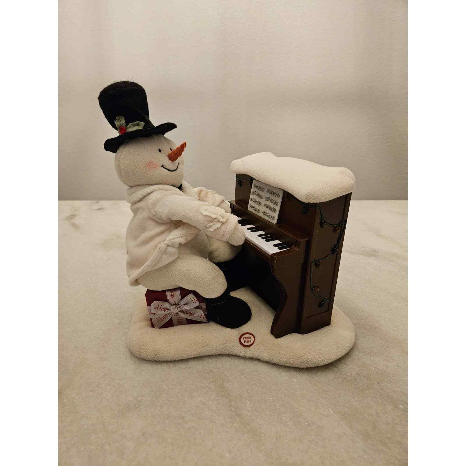 Hallmark Chrismas Piano Playing Snowman Techno Plush Animated Singing - For Part