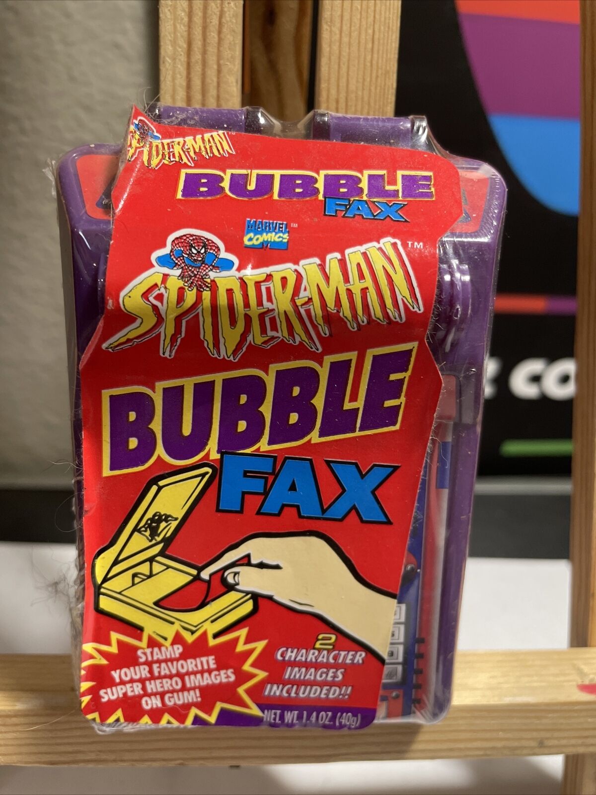 1995 SEALED Spiderman Bubble Gum Fax Box Wrapper