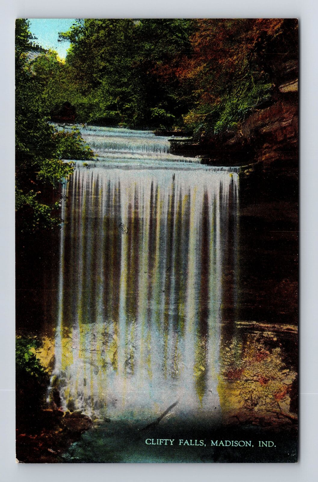 Madison IN-Indiana, Clifty Falls, Antique, Vintage Postcard