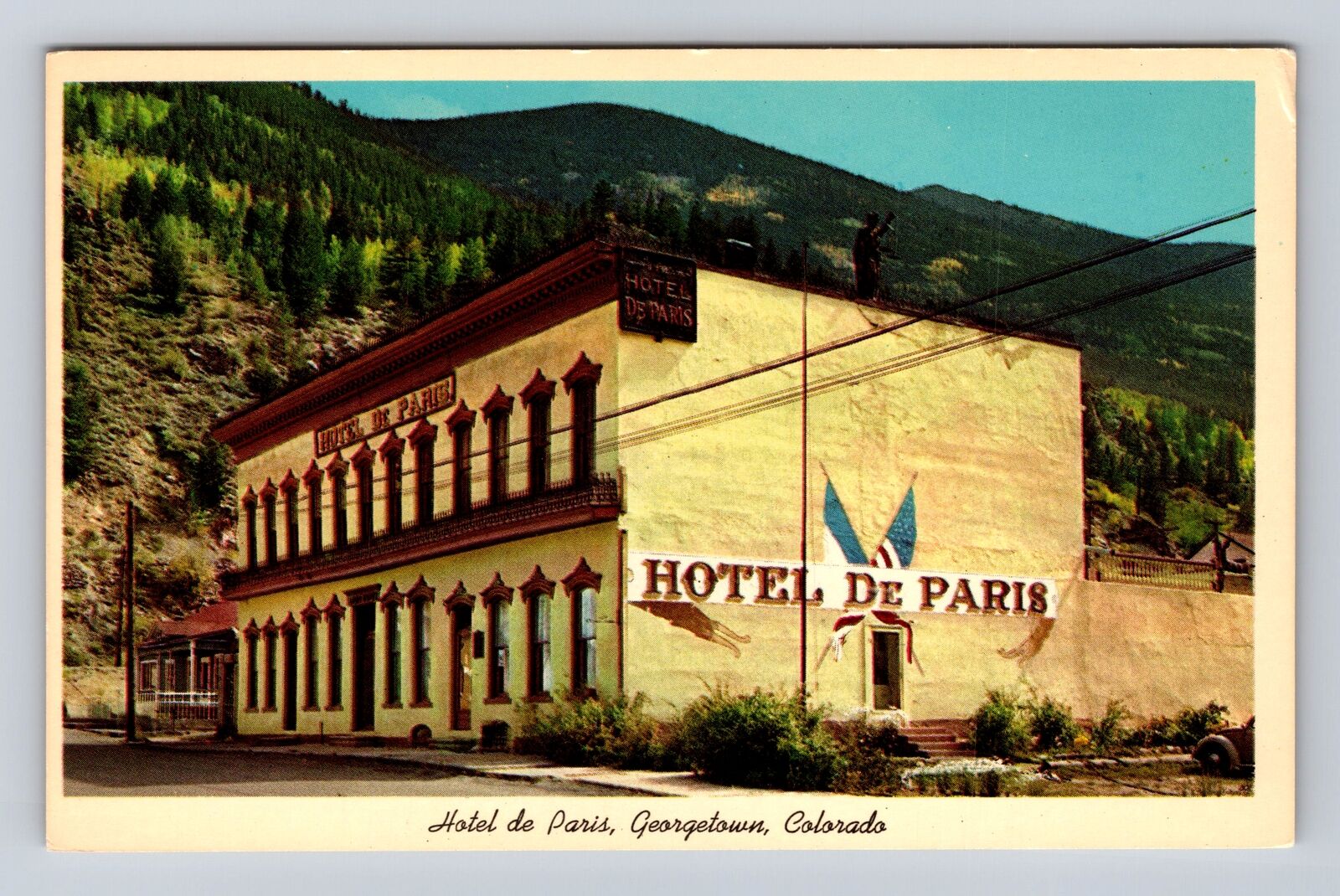 Georgetown CO-Colorado, Hotel De Paris, Advertising, Vintage Souvenir Postcard