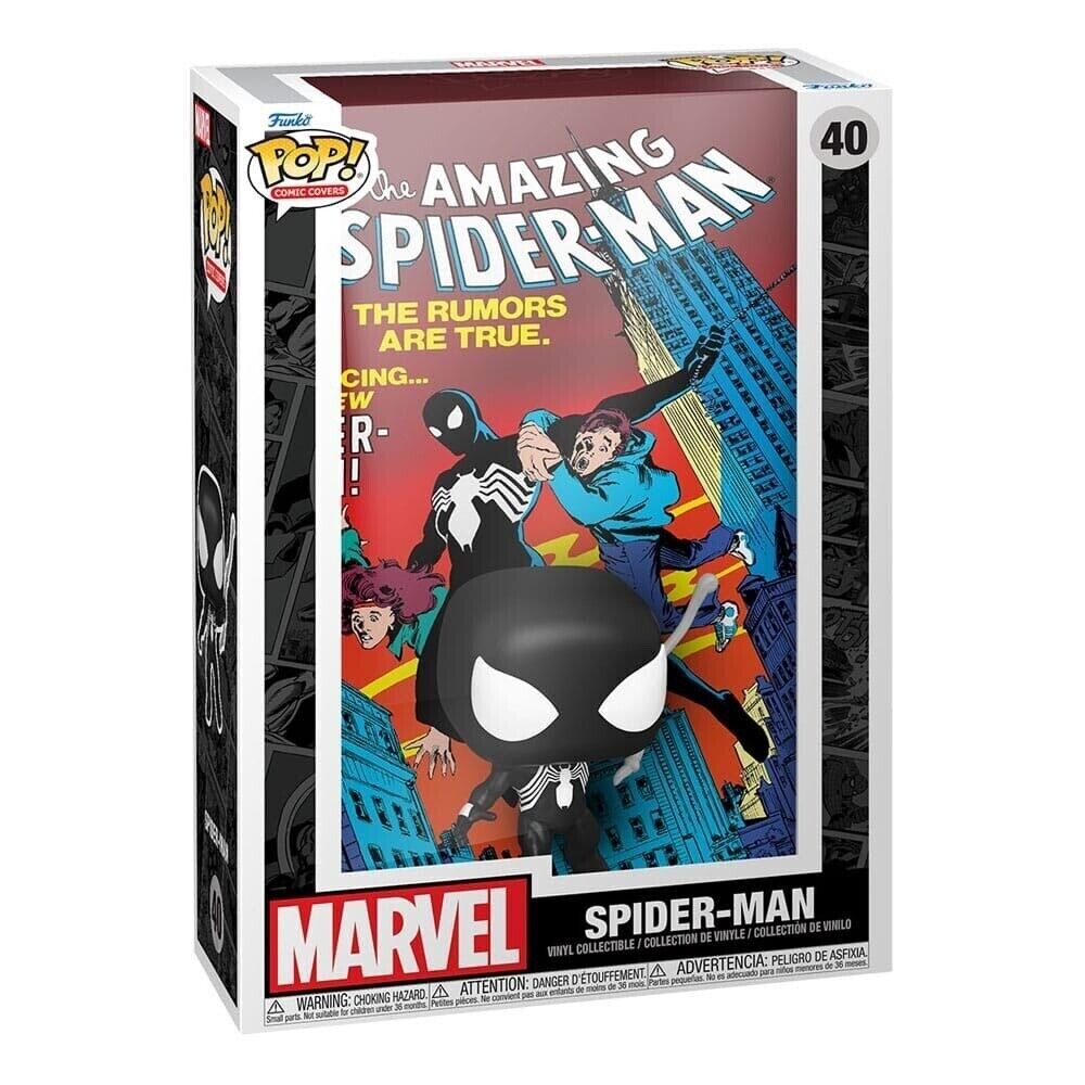Funko Comic Covers Marvel Amazing Spiderman Issue 252 Black Suit Pop Figure