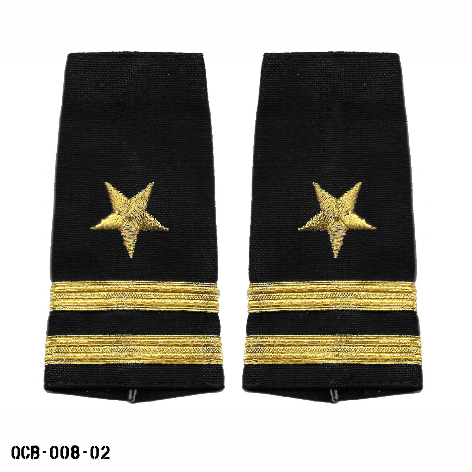 PAIR USN US Navy SRLT O3 Senior Lieutenant Fleet Shoulder Marks ~ Rank Slides