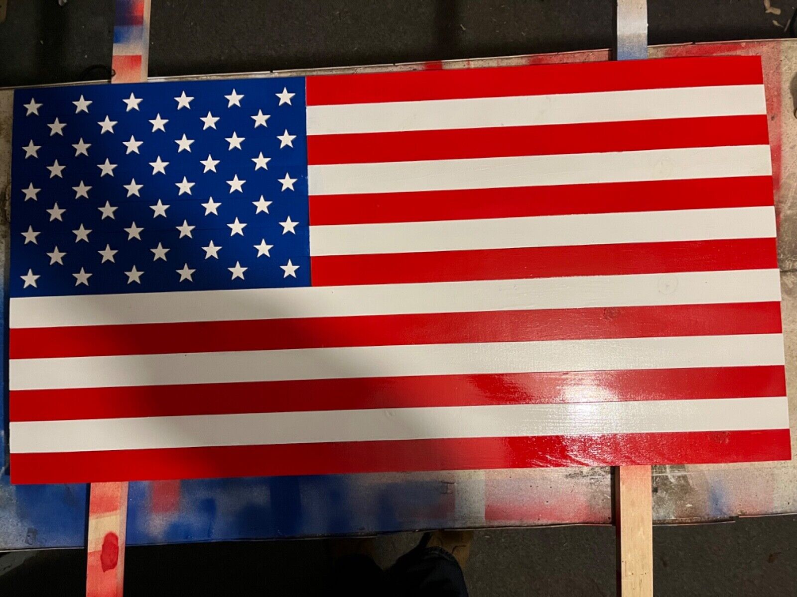 U.S wooden Flag