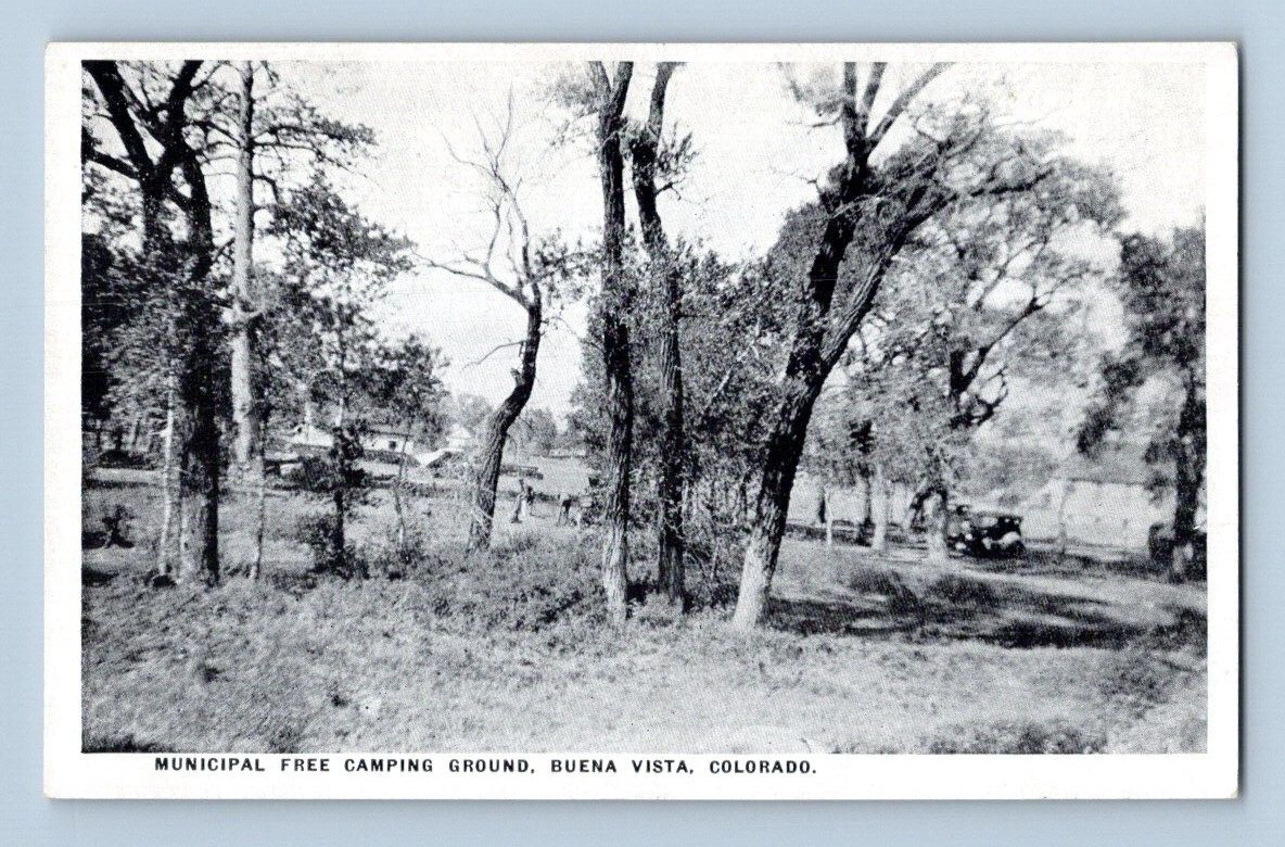 1918. BUENA VISTA, COLORADO. MUNICIPAL FREE CAMPING GROUND. POSTCARD DM5