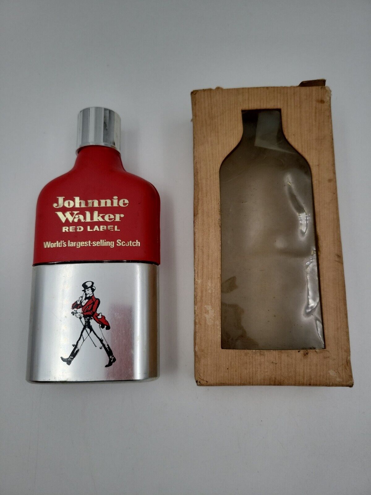 EMPTY Vtg Collectible Johnnie Walker Red Label Scotch Half Pint Orignal Box