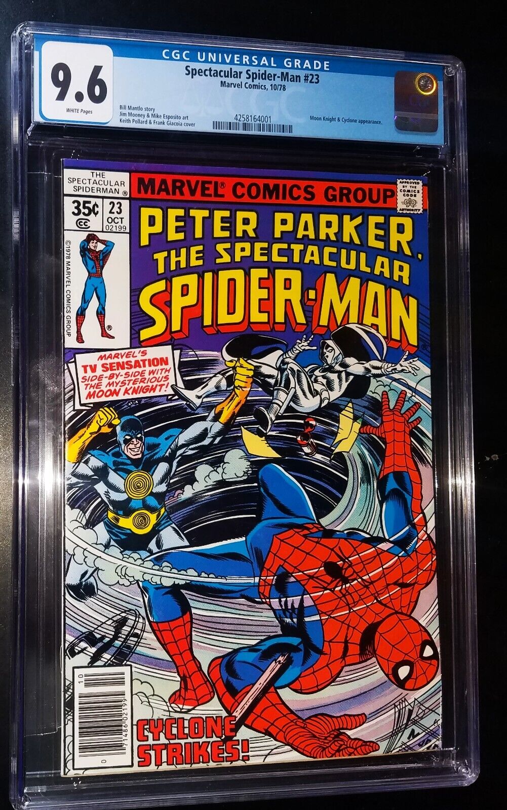 SPECTACULAR SPIDER-MAN #23 1978 Marvel Comics CGC 9.6 Near Mint + White Pages