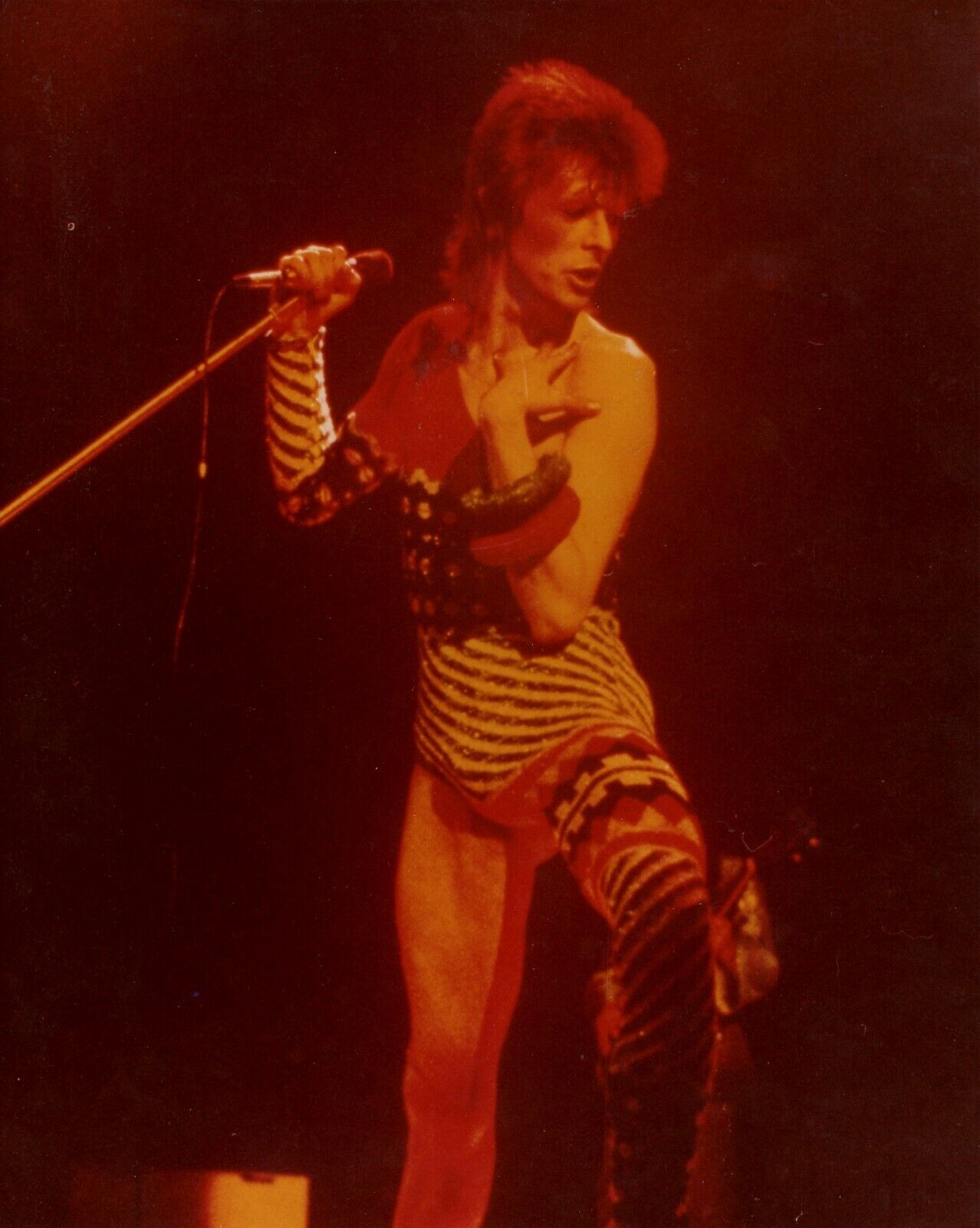 David Bowie Ziggy Photo Vintage Colour 10 x 8 Circa Early 1970s
