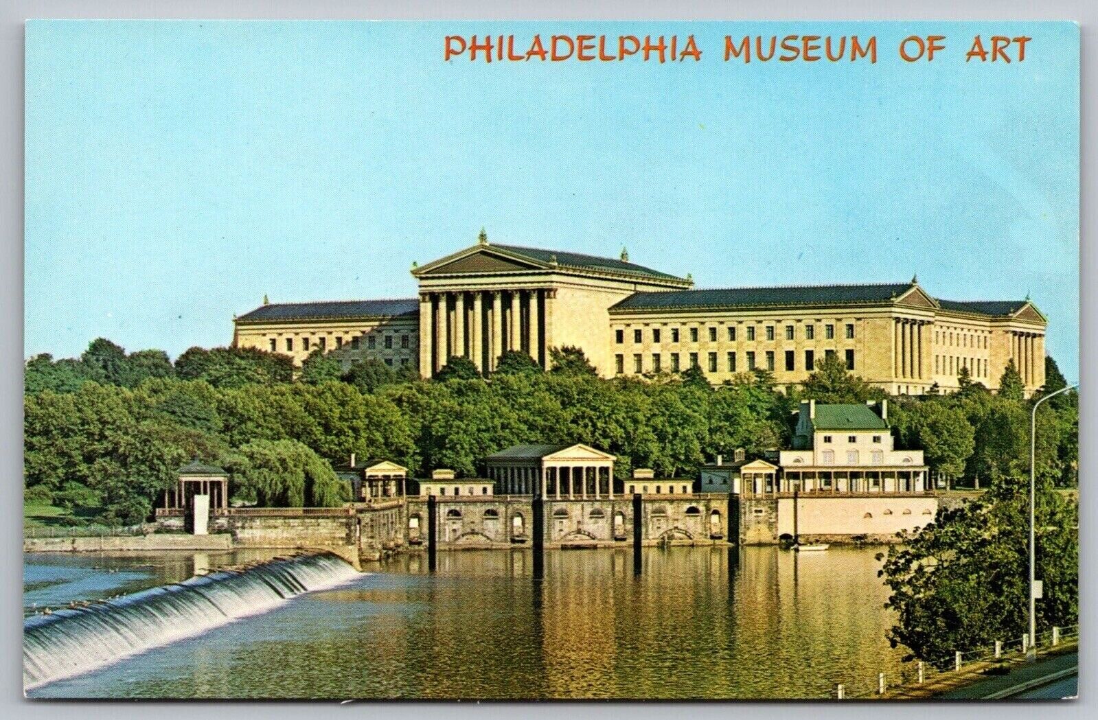 Philadelphia Museum Art Old Fairmount Water Works Dam Schuylkill River Postcard