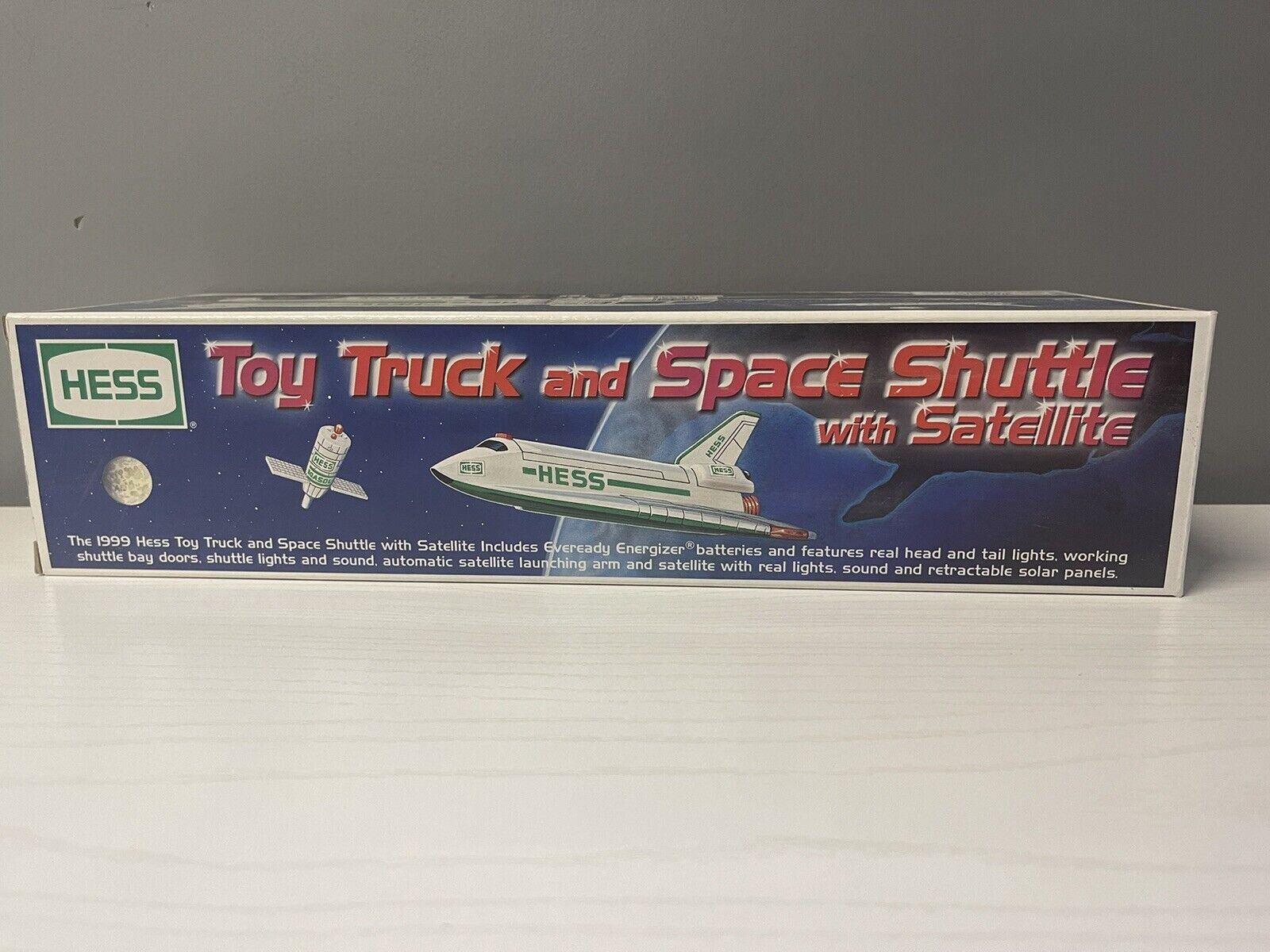 hess 1999 truck and space shuttle with satellite