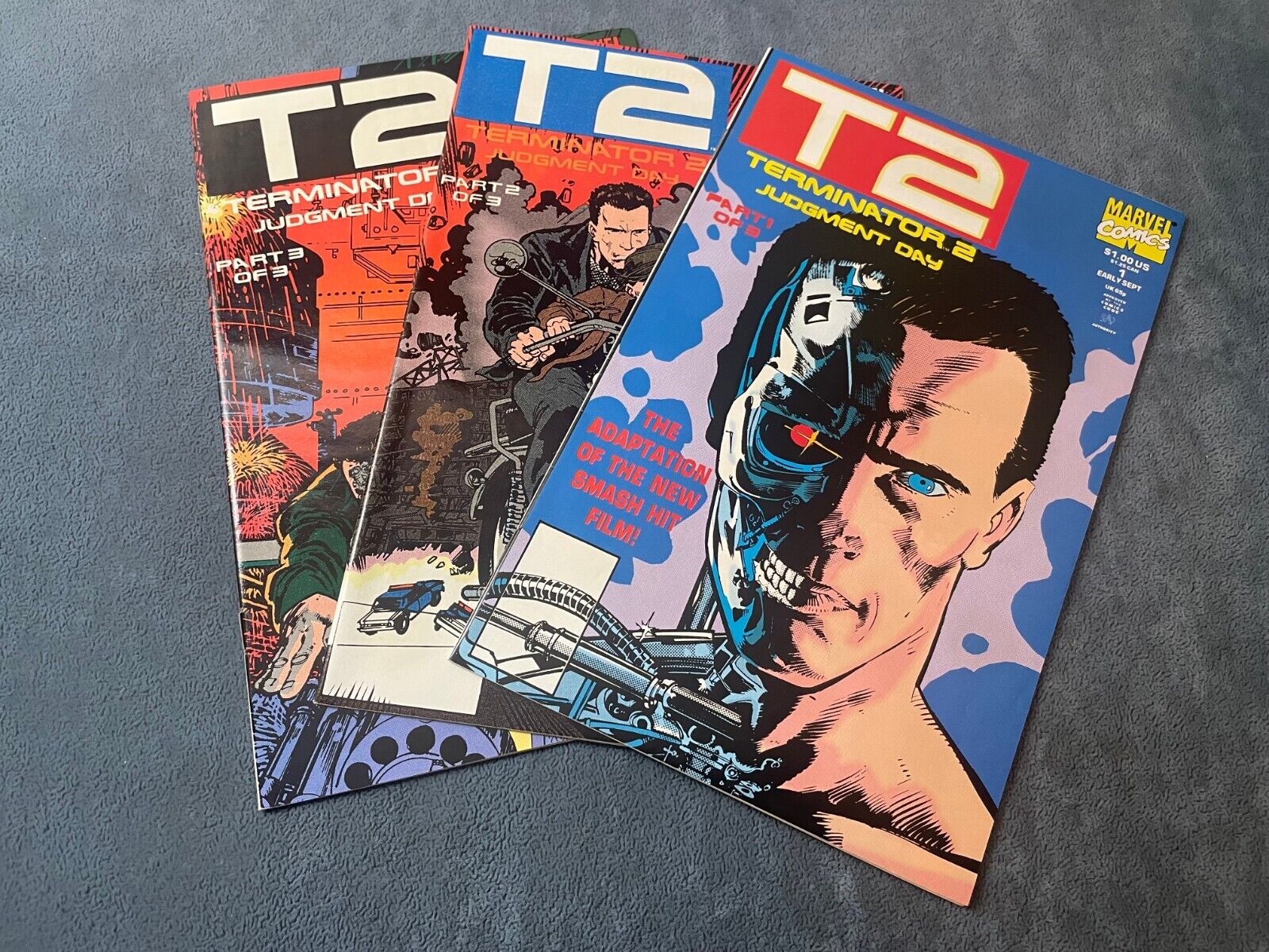 T2 Terminator 2 Judgment Day #1-3 1991 Marvel Comic Books Complete Series VF/NM