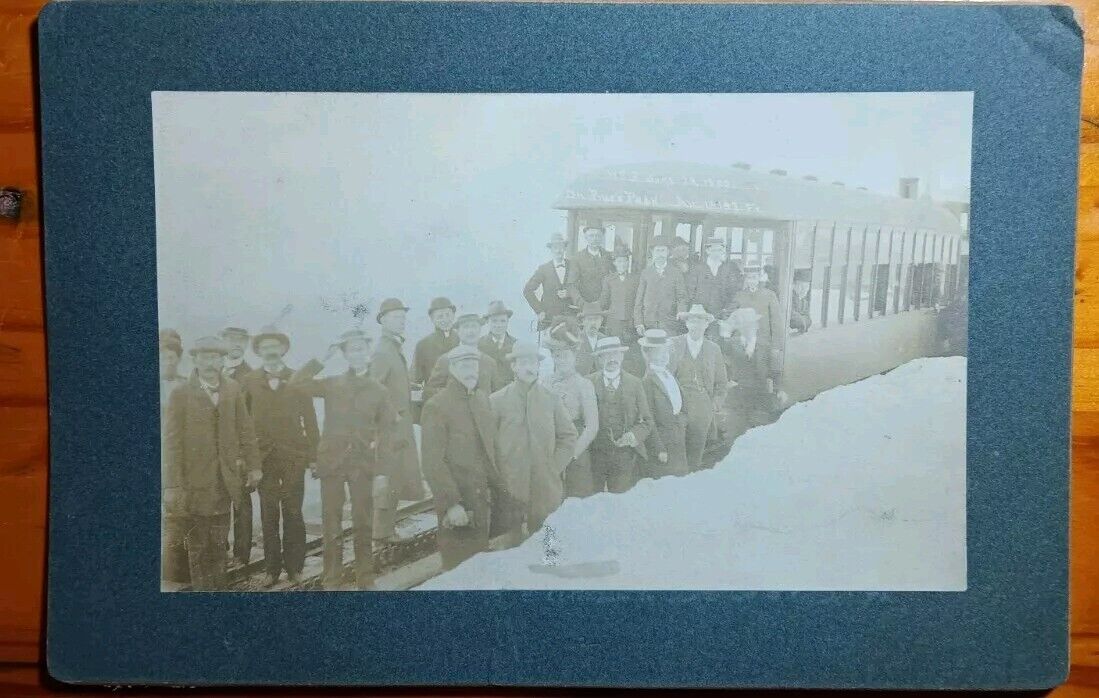 Cabinet Card Of The Manitou And Pikes Peak Railway 1900, Unbelievable Photo 
