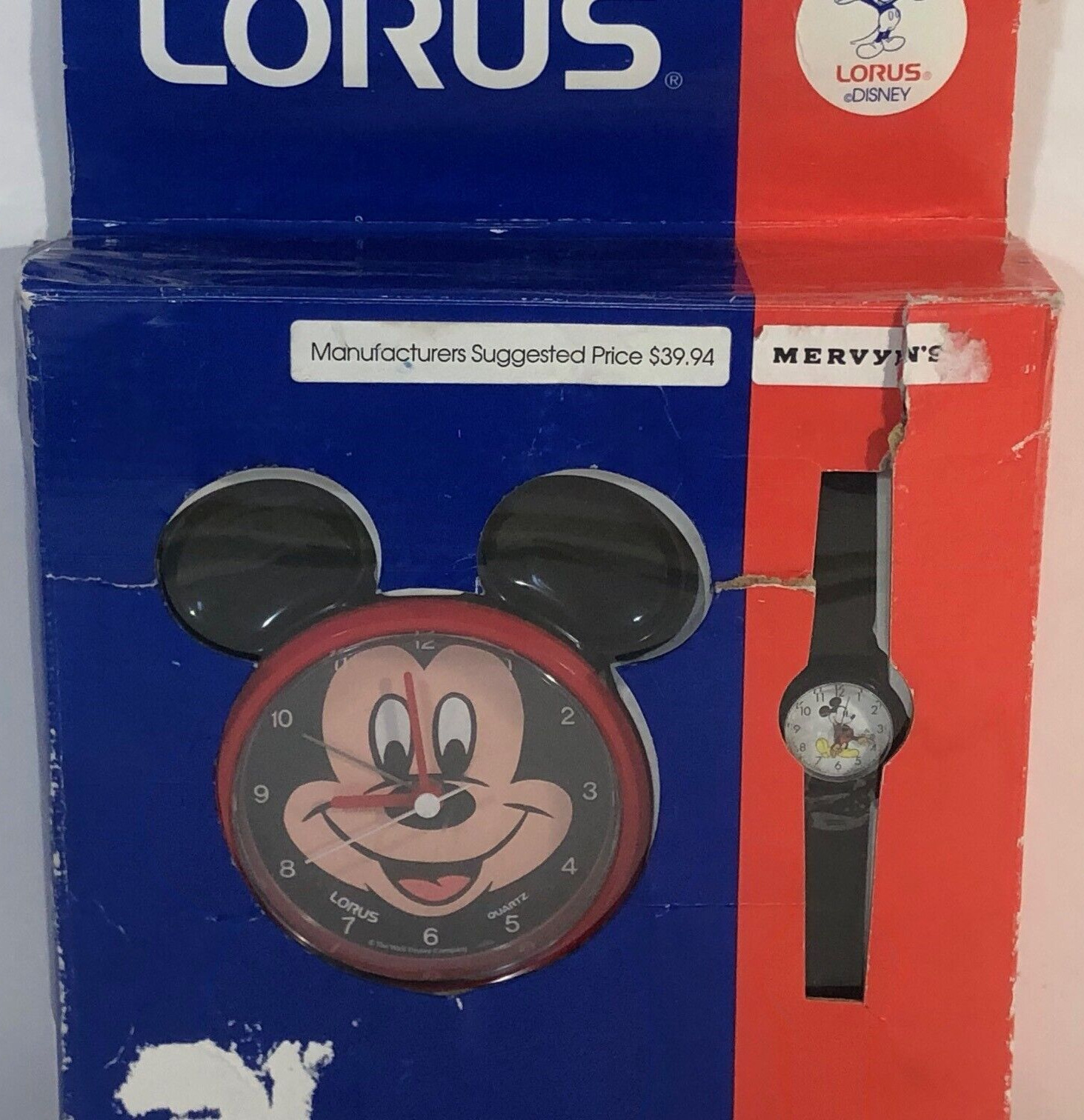 Vintage LORUS Disney Character Timepieces Mickey Mouse Watch & Clock
