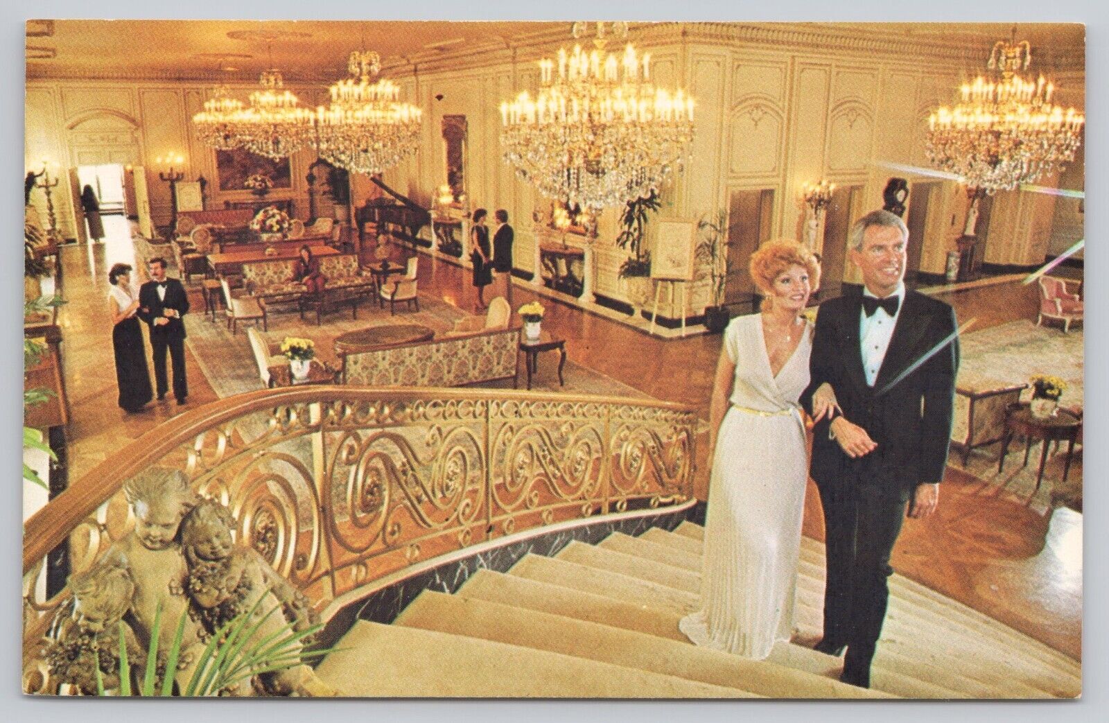 San Diego California, Westgate Hotel Lobby Advertising, Vintage Postcard