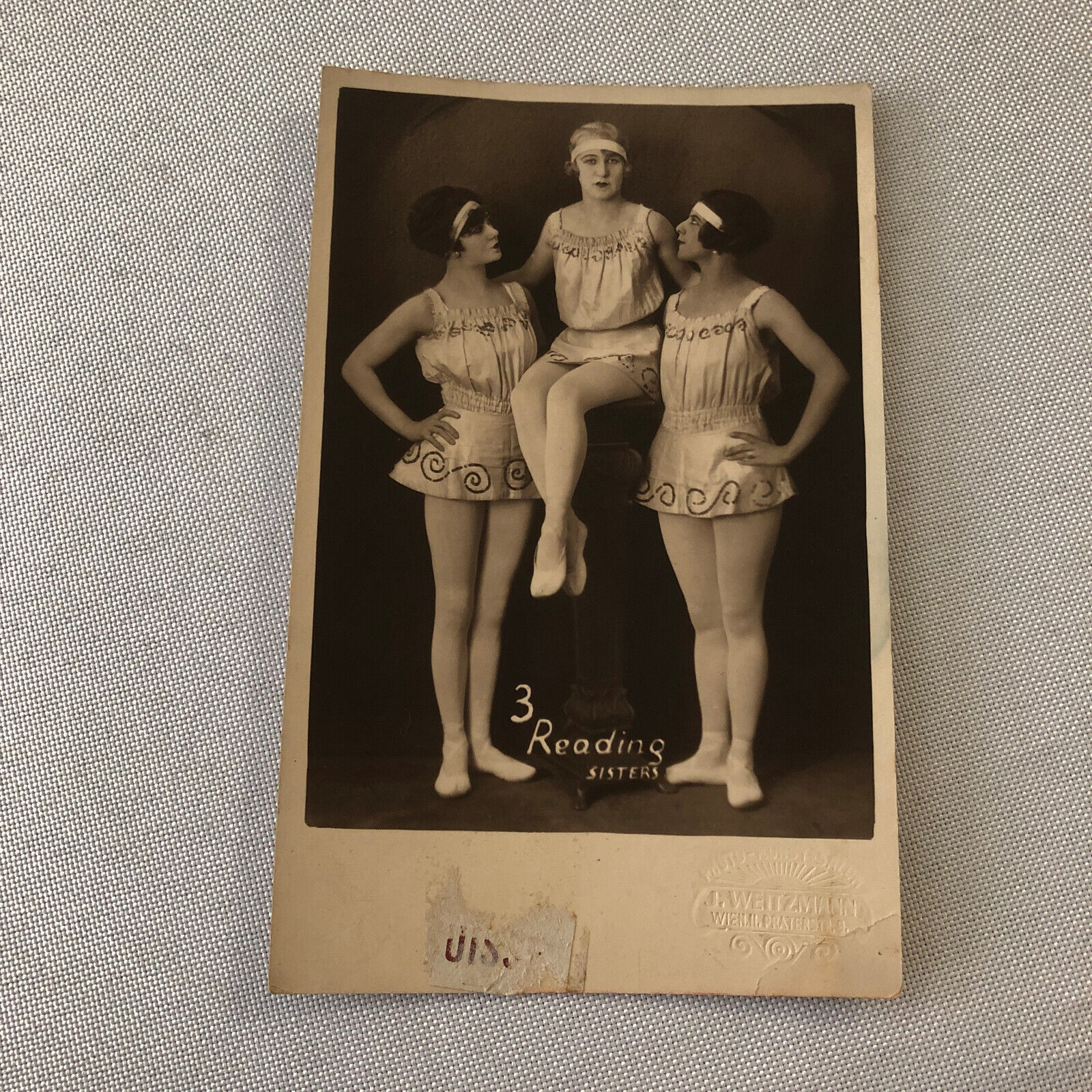 Circus Performers in Costume Real Photo Postcard Post Card RPPC Reading Sisters