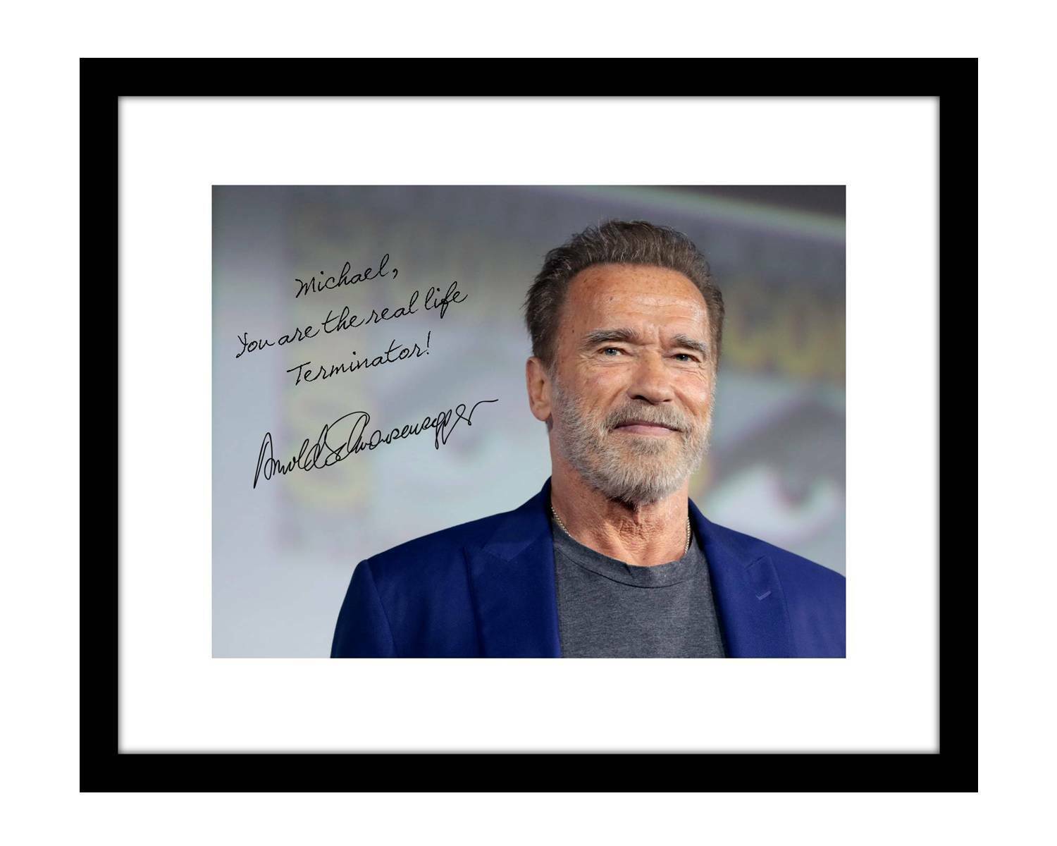 Arnold Schwarzenegger 8x10 Signed custom print Your Name Terminator autographed