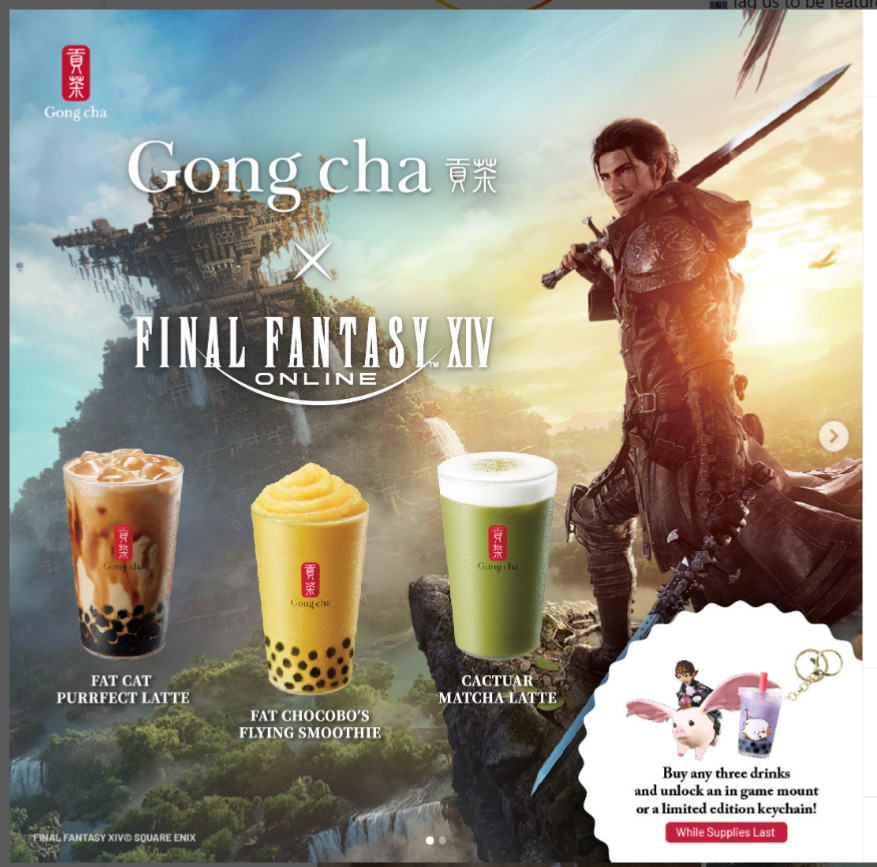 Final Fantasy x Gong Cha Porxie King Mount - RARE - LIMITED King Porxie Mount US