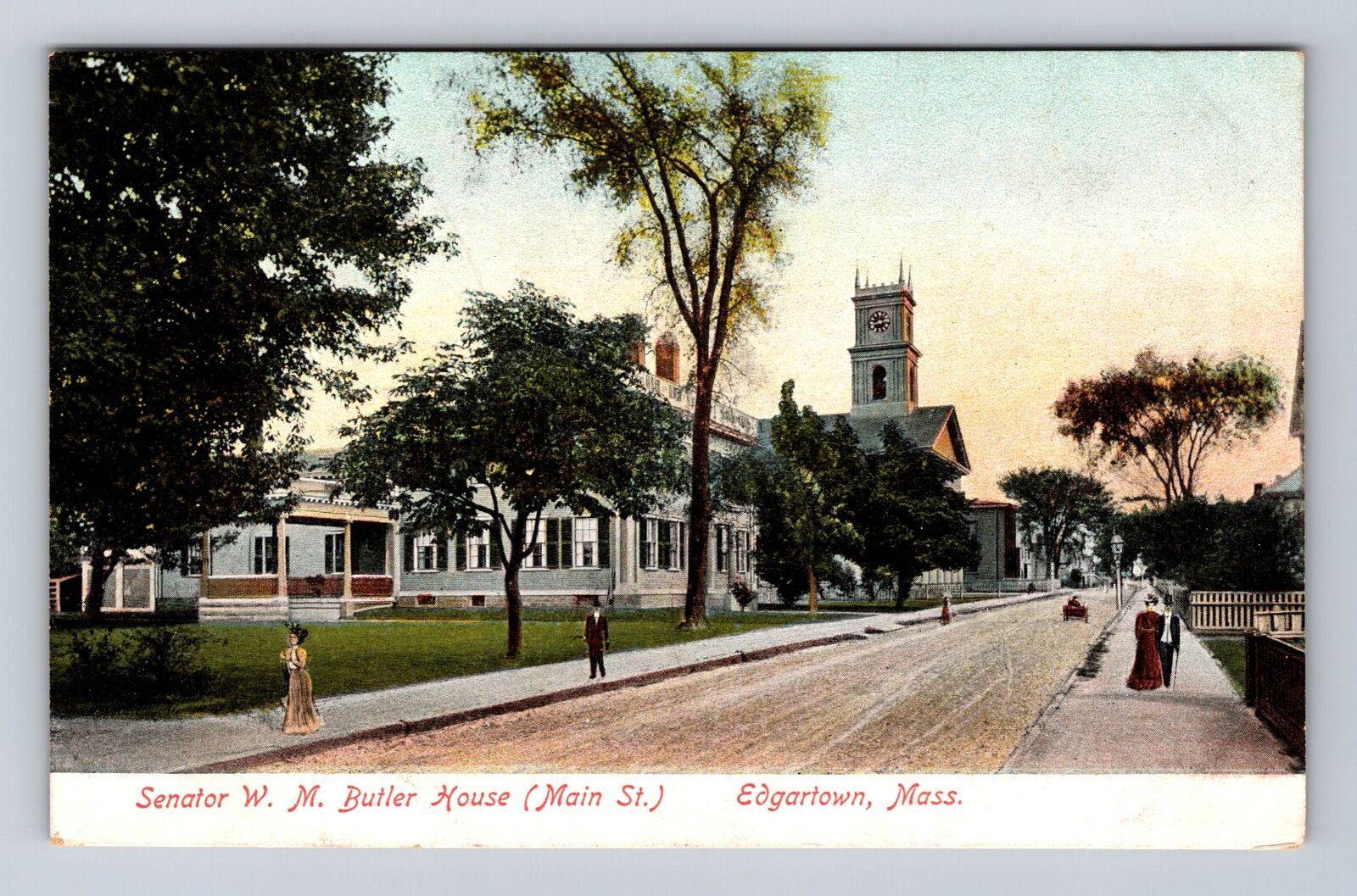Edgartown MA-Massachusetts, Senator W M Butler House, Vintage Postcard
