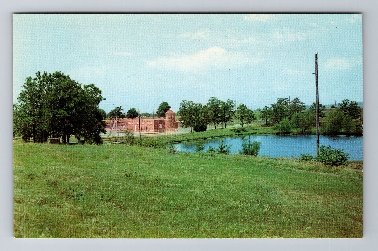 Poteau OK-Oklahoma, Poteau Municipal Park, Antique, Vintage Souvenir Postcard