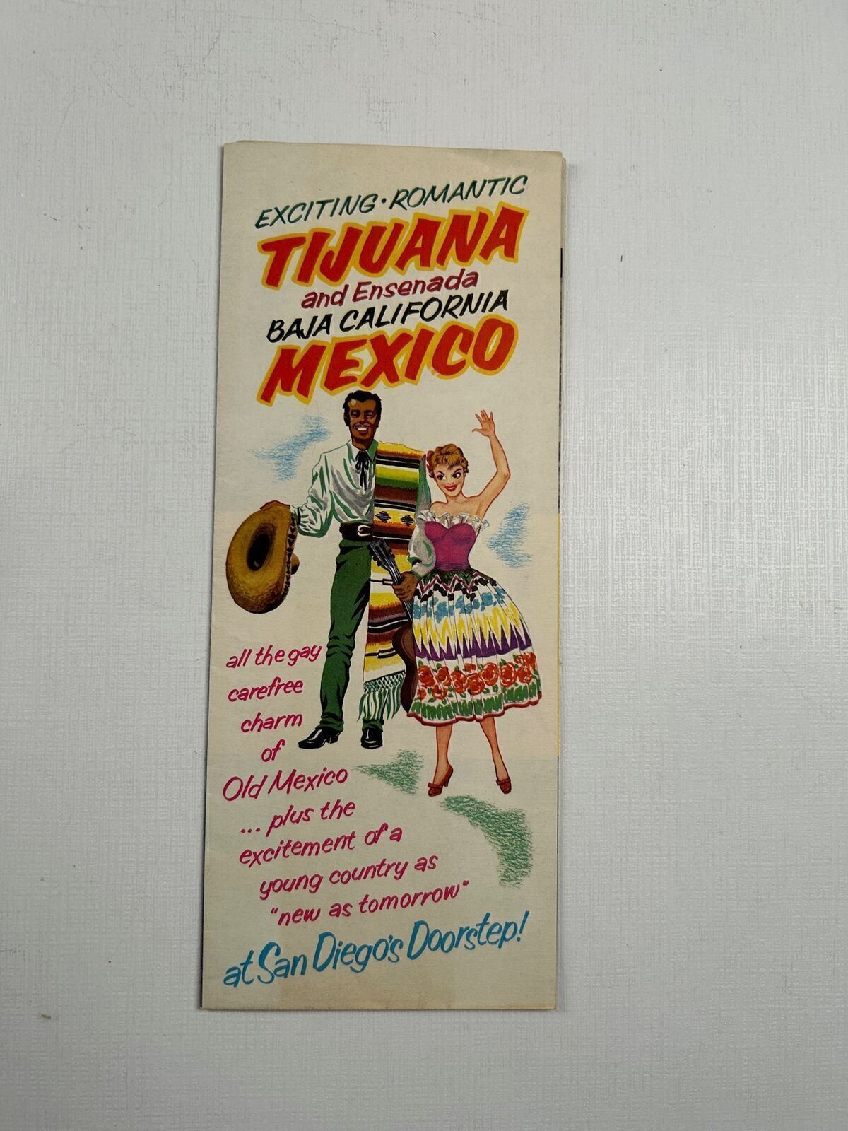 Vintage Travel Brochure Tijuana Baja California Mexico 1954