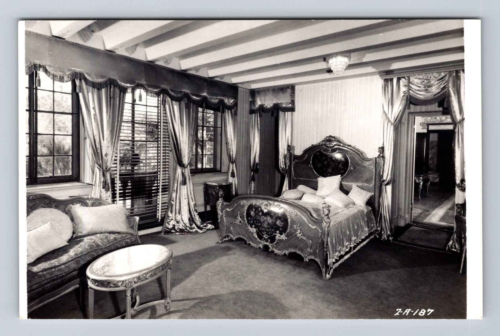 Sarasota FL-Florida, Mable Ringling\'s Bedroom, Antique Vintage Postcard