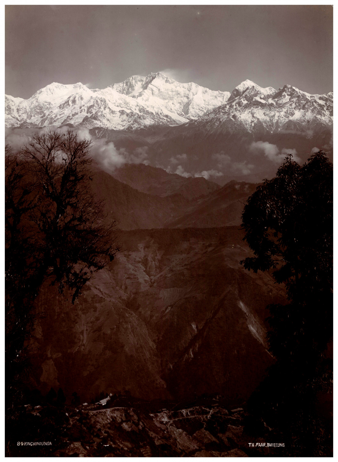 Thomas Paar, India, Darjeeling, Kangchenjunga Vintage Albumen Print Print Print Alb
