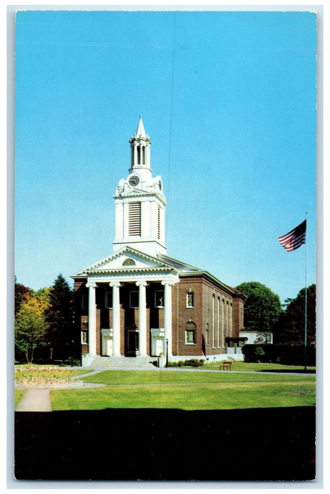 c1960\'s Daniel D. Tompkins Memorial Chapel Exterior Utica New York NY Postcard