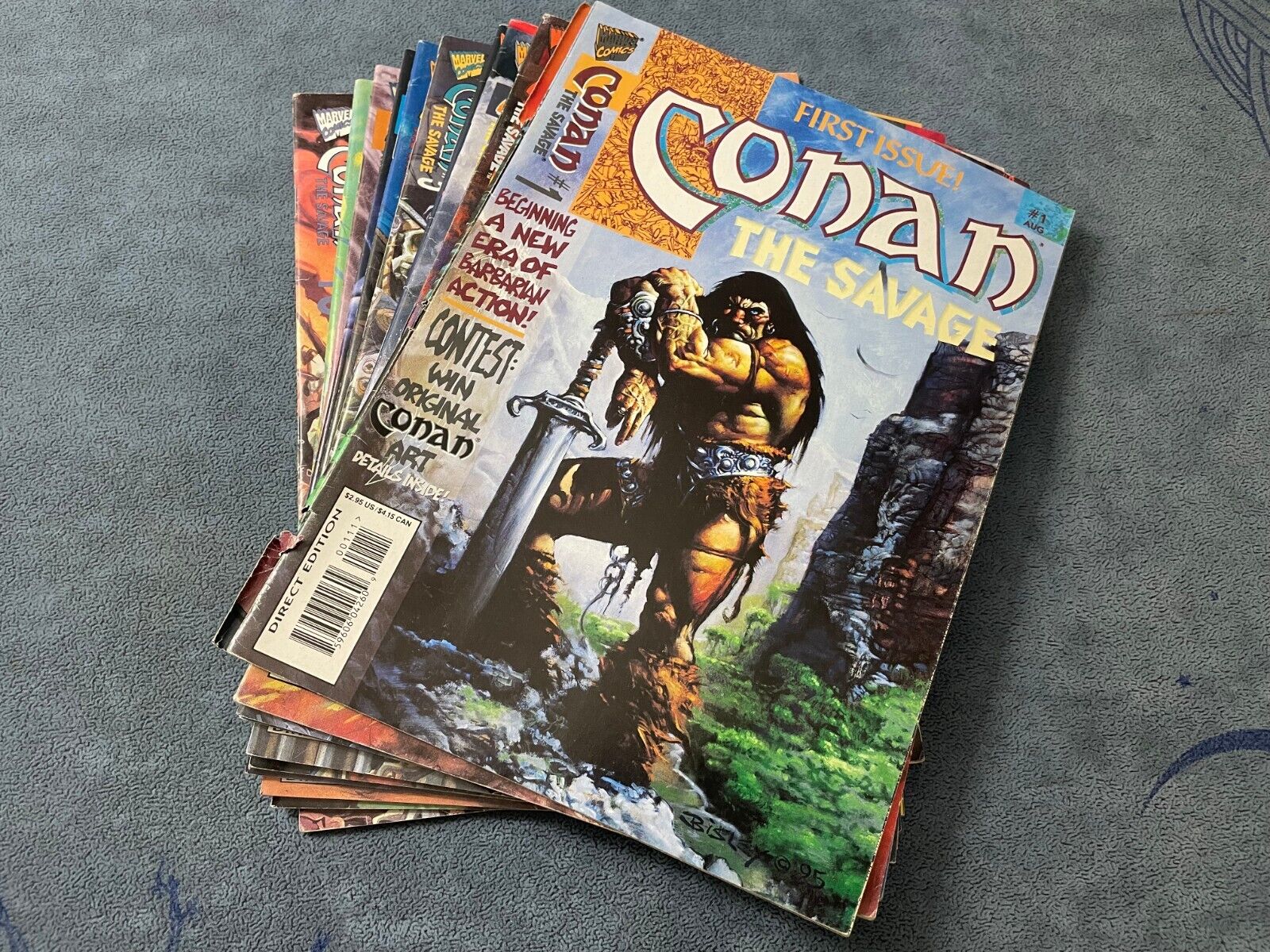 Conan The Savage #1-10 Marvel Comics Complete Set Simon Bisley Mid Low Grades