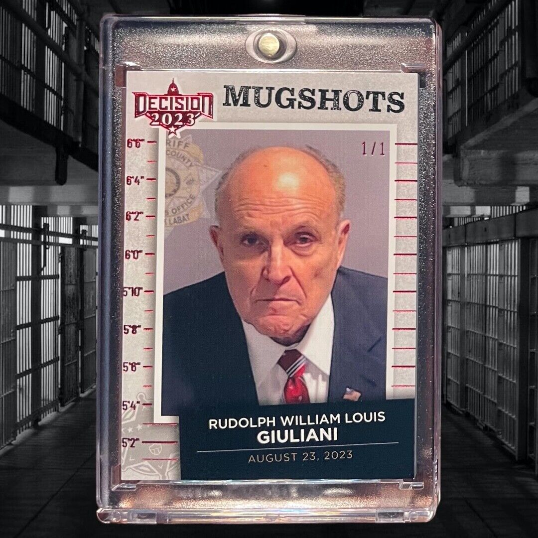 Decision Update 2023 Rudy Giuliani MUGSHOTS Red Foil 1/1 GRAIL