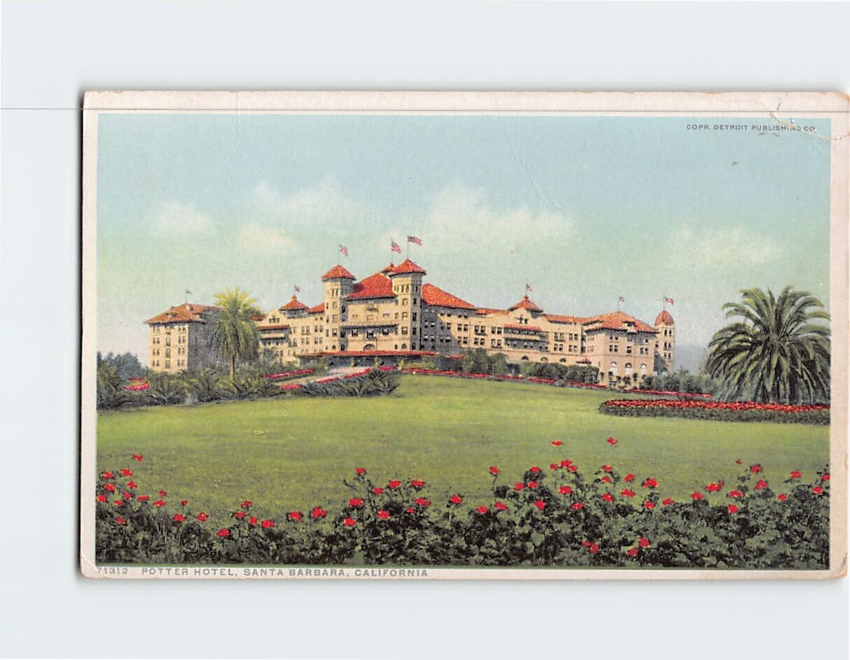Postcard Potter Hotel Santa Barbara California USA