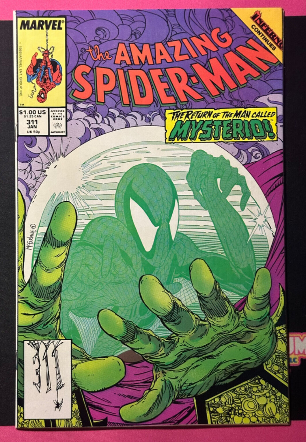 The Amazing Spider-Man #311 (1989, Marvel) Todd McFarlane Mysterio Cover