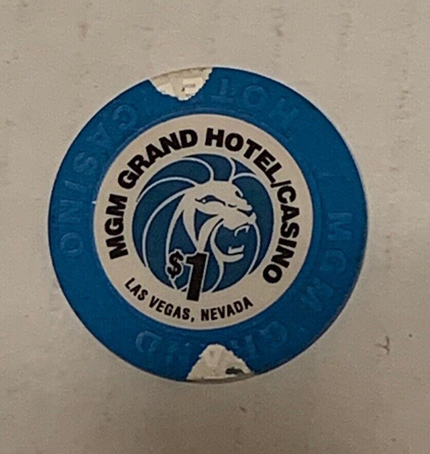 Vintage MGM Grand Casino $1 Chip Collectible