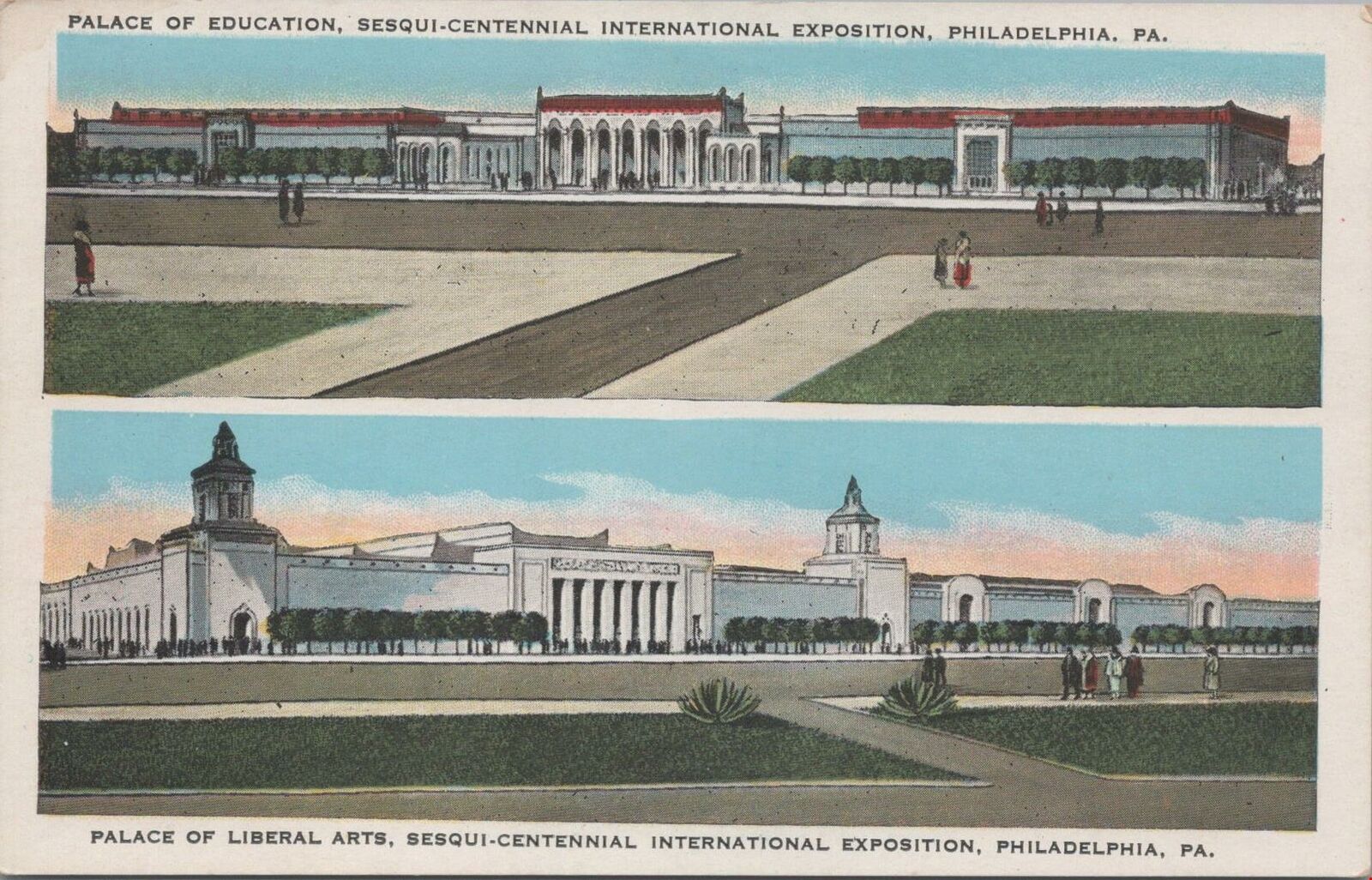 Postcard Palace Education + Liberal Arts Sesqui Centennial Expo Philadelphia PA 