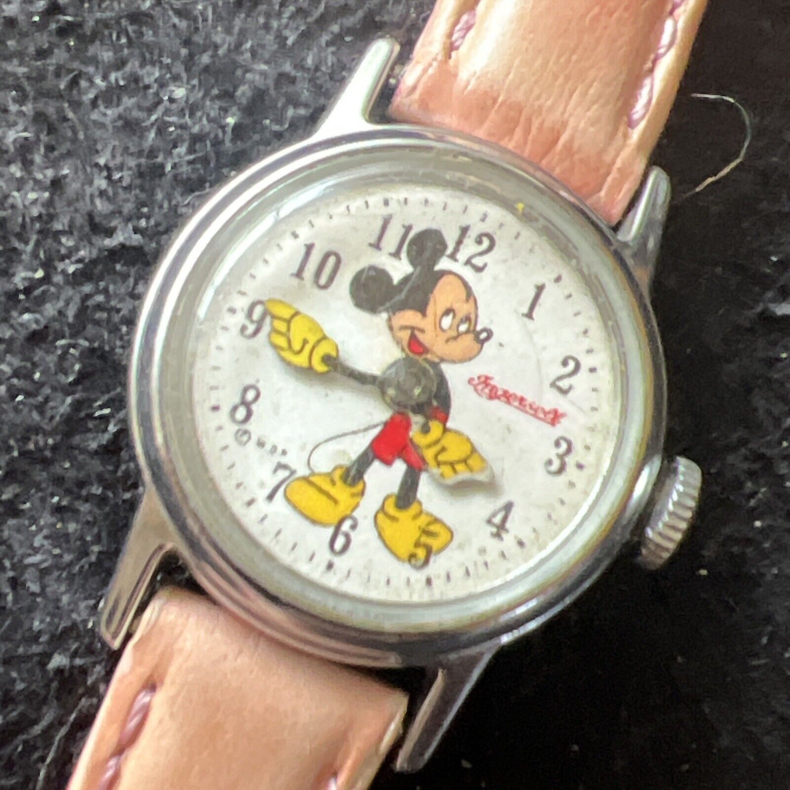 Vintage Ladies Ingersoll US Time USA Mickey Mouse Manual Wind Rare Running