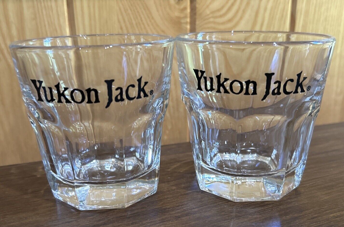 Lot 2 Yukon Jack Whiskey Glasses Glass