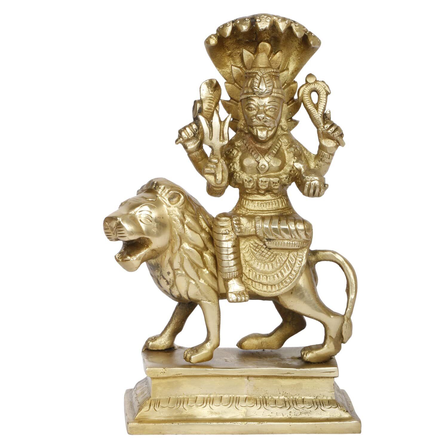 Goddess Narashimhika Pratyangira Atharvana Bhadrakali MATA Brass Statue 9 Inch