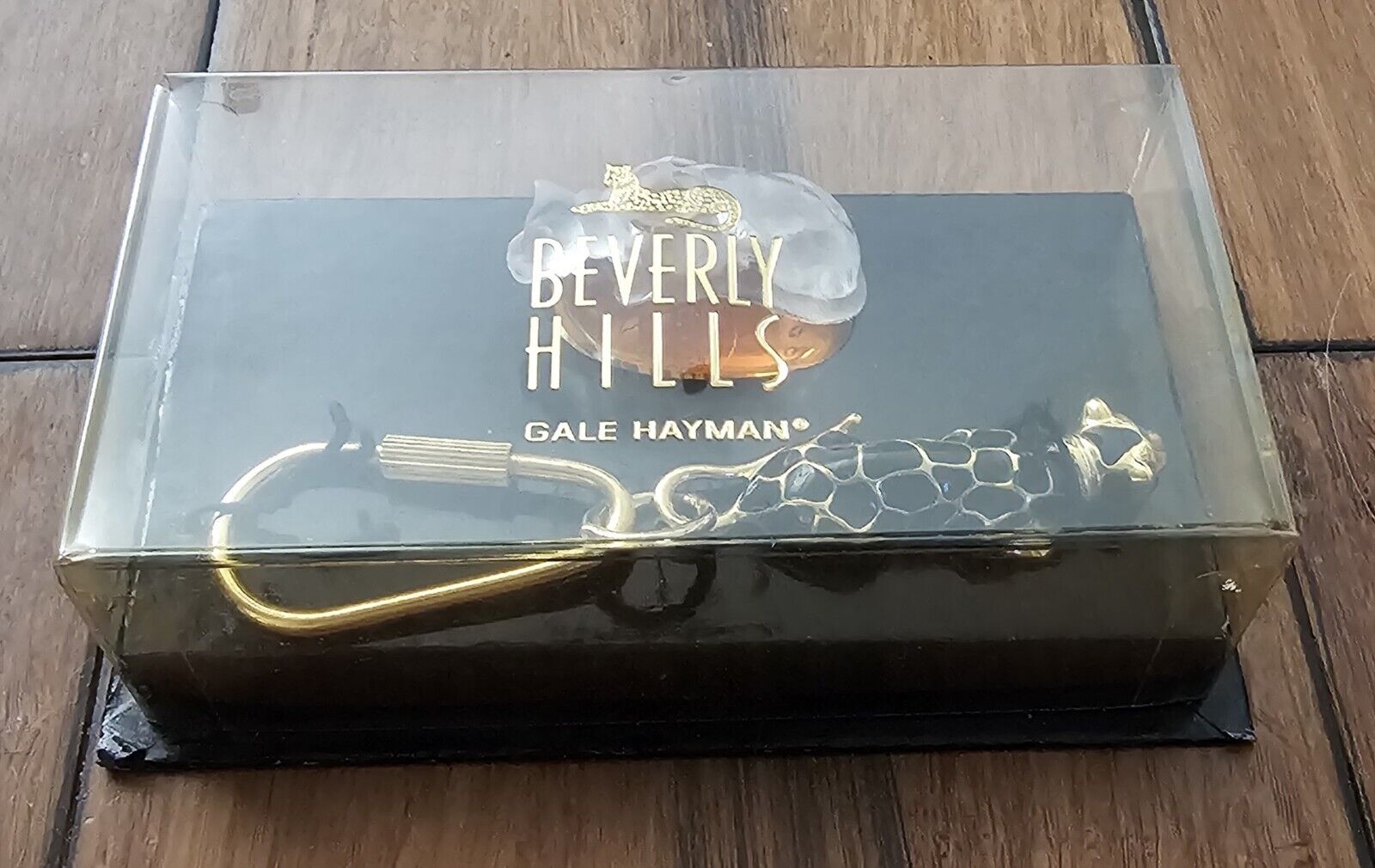 Vintage Beverly Hills Gale Hayman Perfume Enameled Key Chain Minature .10 fl oz